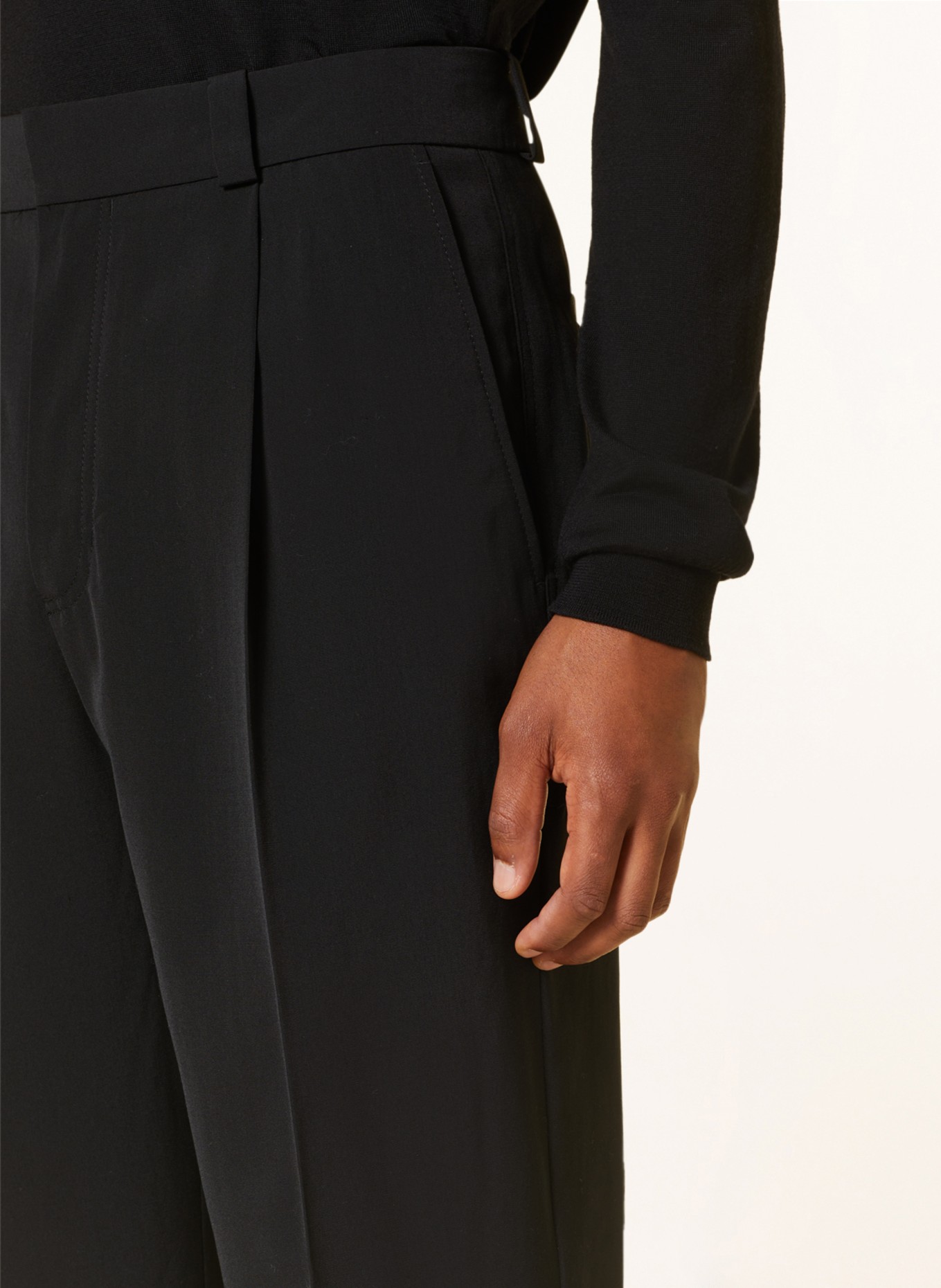 Acne Studios Oblekové kalhoty Regular Fit, Barva: BLACK (Obrázek 6)