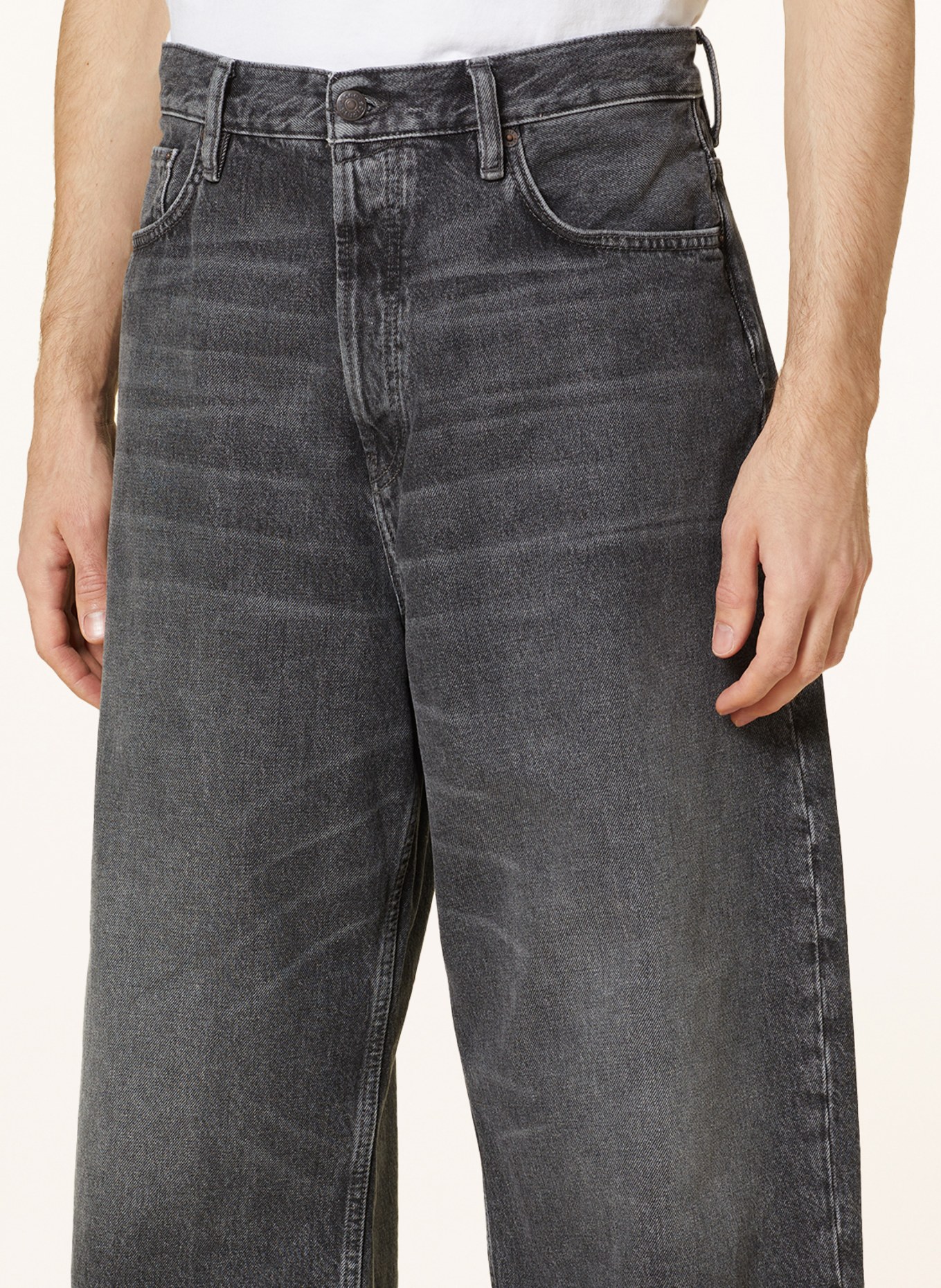 Acne Studios Jeans Straight Fit, Farbe: ASH BLACK (Bild 5)
