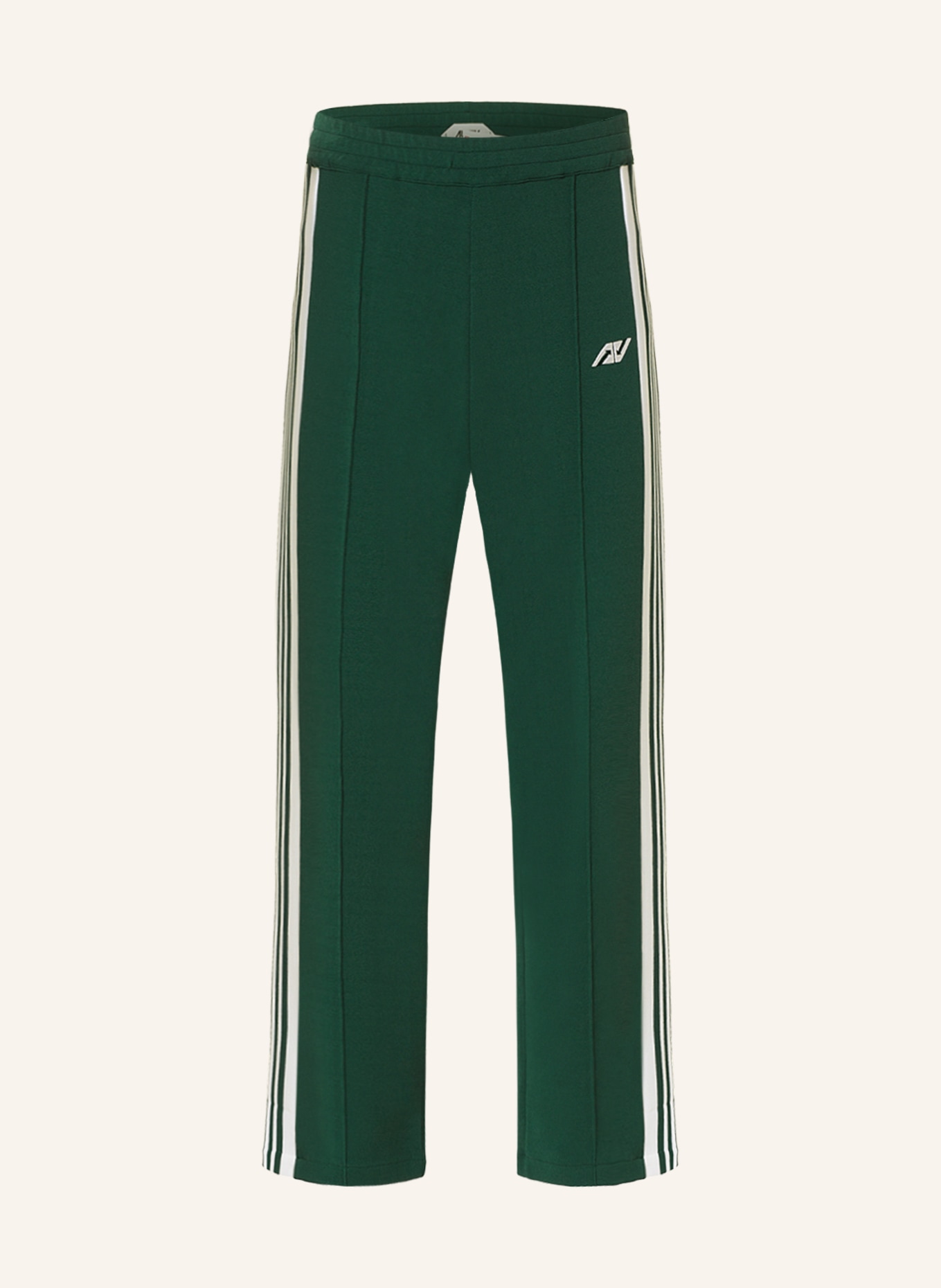 AUTRY Track pants with tuxedo stripes, Color: DARK GREEN/ WHITE (Image 1)