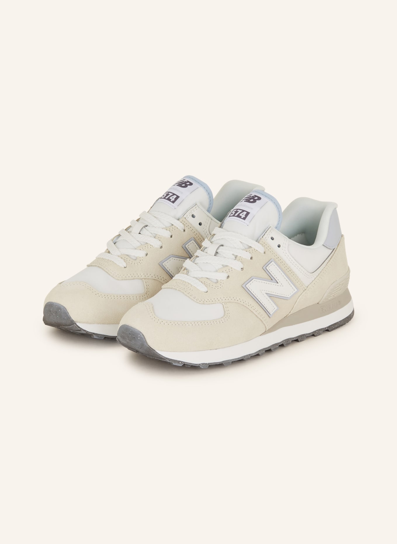 new balance Sneakers 574, Color: CREAM/ WHITE/ LIGHT GRAY (Image 1)