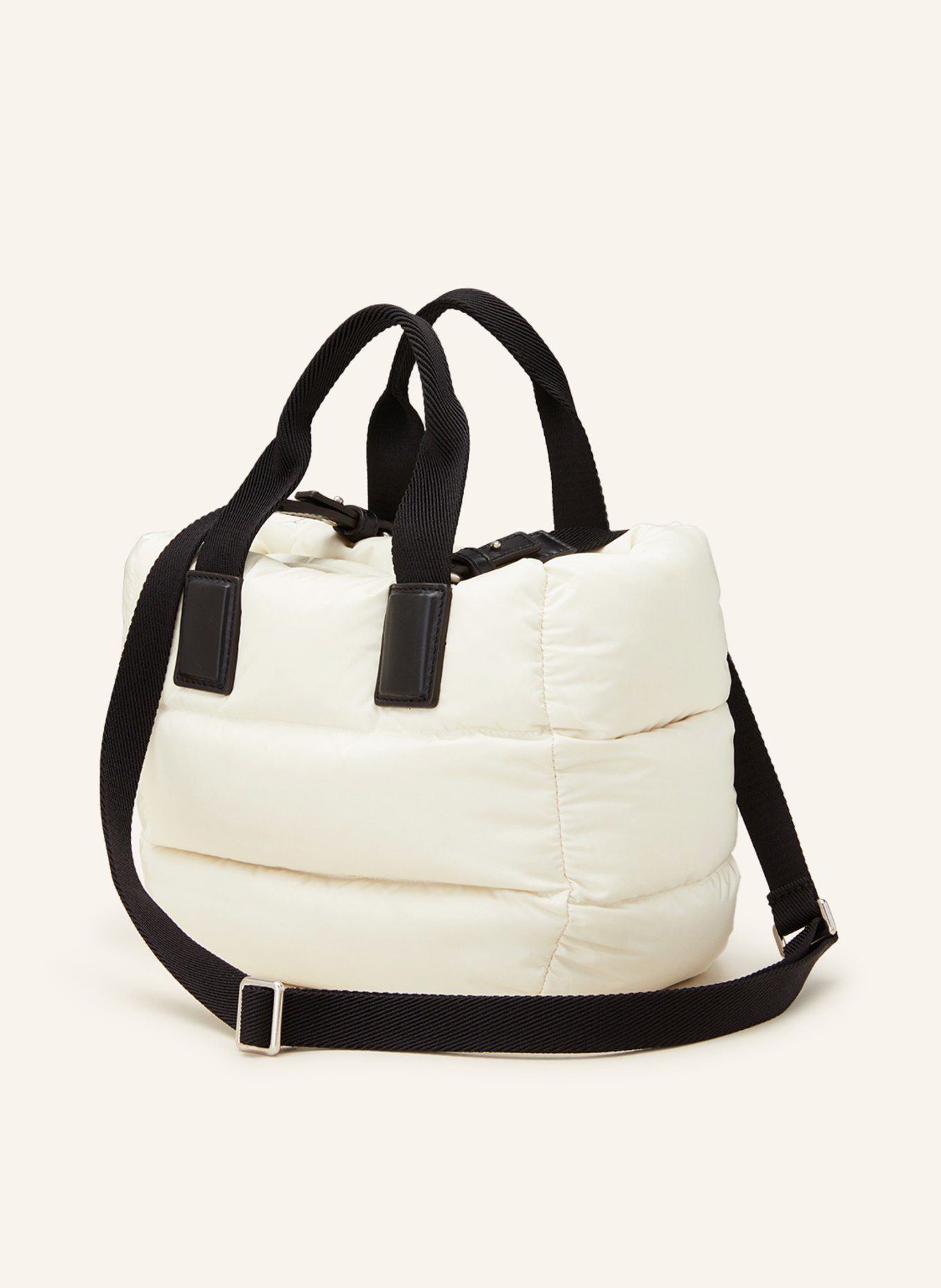 MONCLER Crossbody bag MINI CARADOC, Color: WHITE/ BLACK (Image 2)