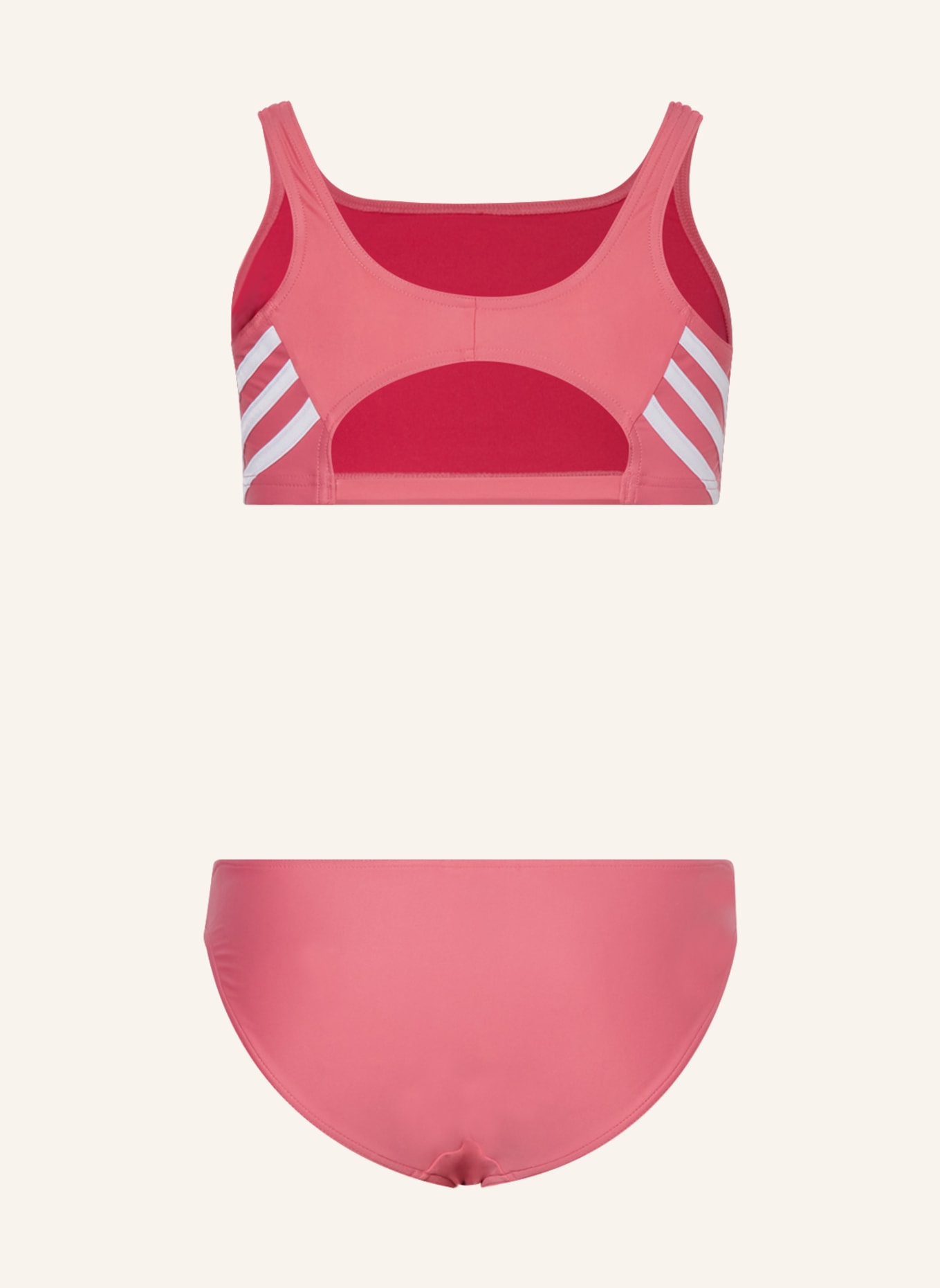 adidas Bustier-Bikini 3-STREIFEN, Farbe: ROSA (Bild 2)