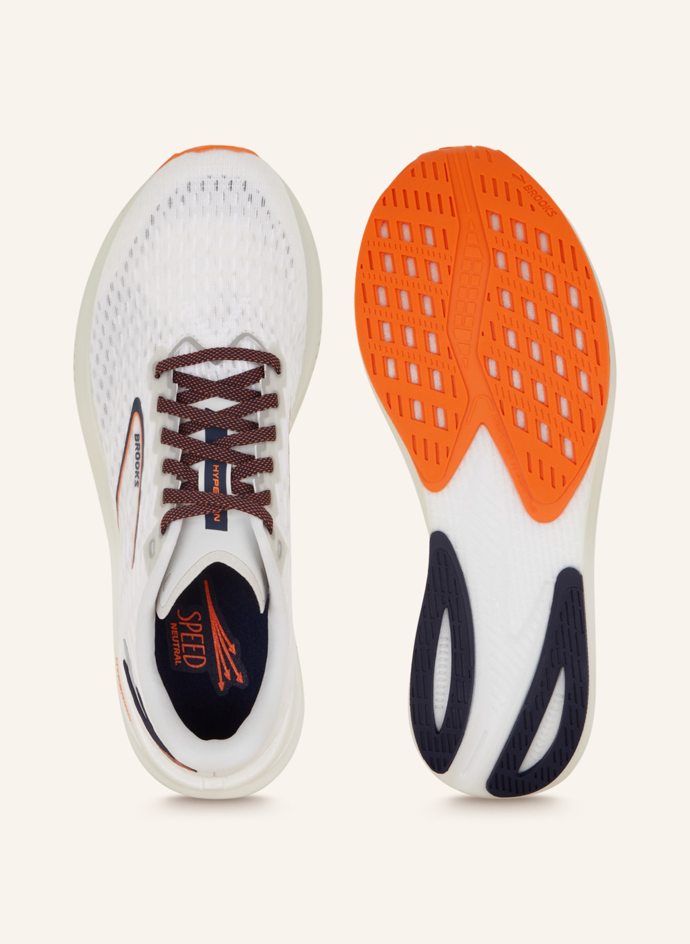 BROOKS Running shoes HYPERION, Color: WHITE/ BLACK/ ORANGE (Image 5)
