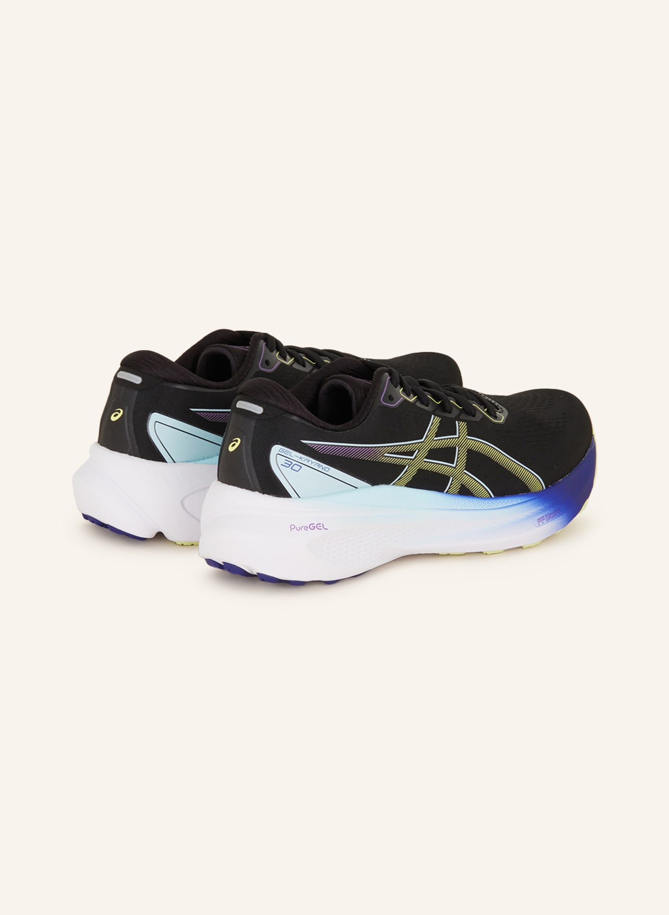 ASICS Running shoes GEL KAYANO 30, Color: BLACK/ YELLOW/ LIGHT PURPLE (Image 2)