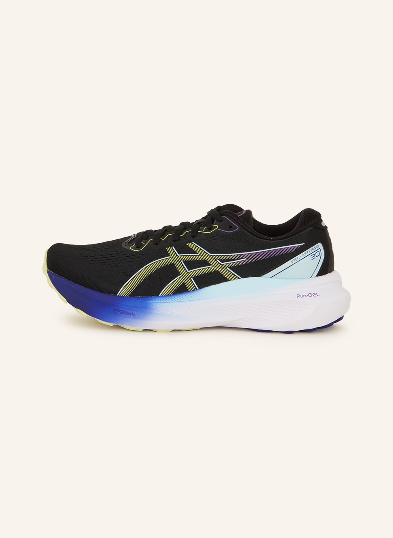 ASICS Running shoes GEL KAYANO 30, Color: BLACK/ YELLOW/ LIGHT PURPLE (Image 4)