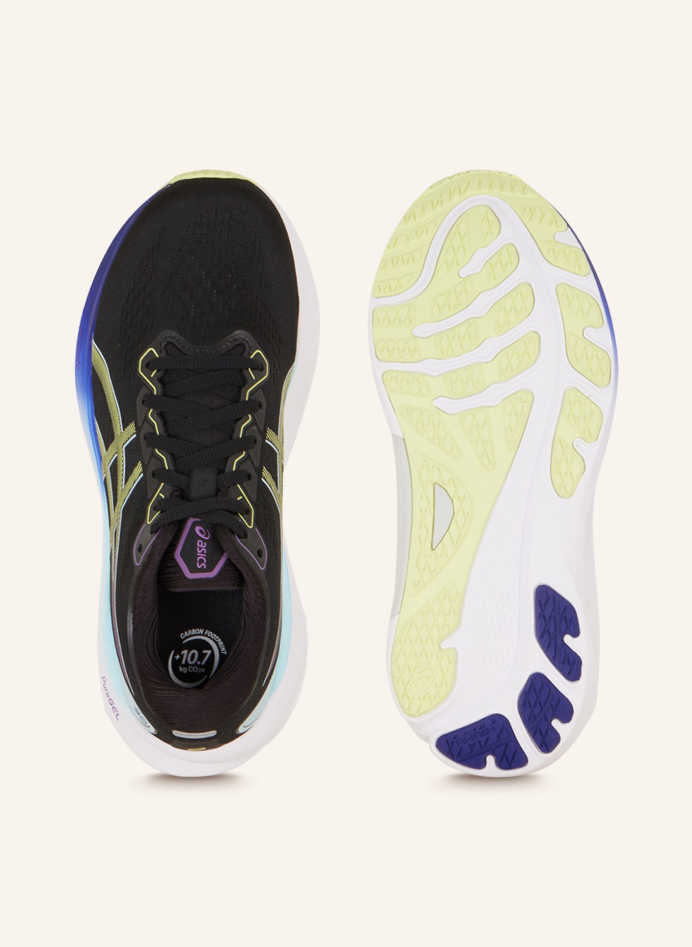 ASICS Running shoes GEL KAYANO 30, Color: BLACK/ YELLOW/ LIGHT PURPLE (Image 5)