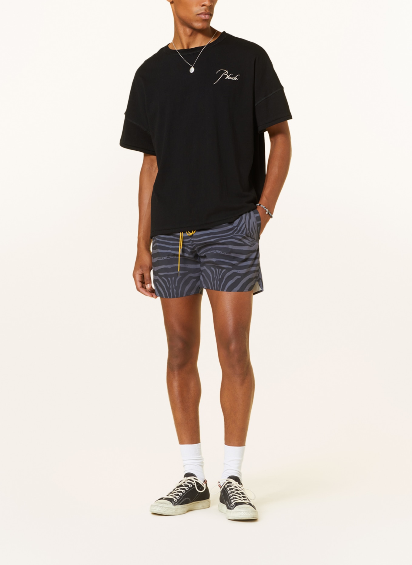 RHUDE Swim shorts, Color: TAUPE/ DARK GRAY (Image 2)