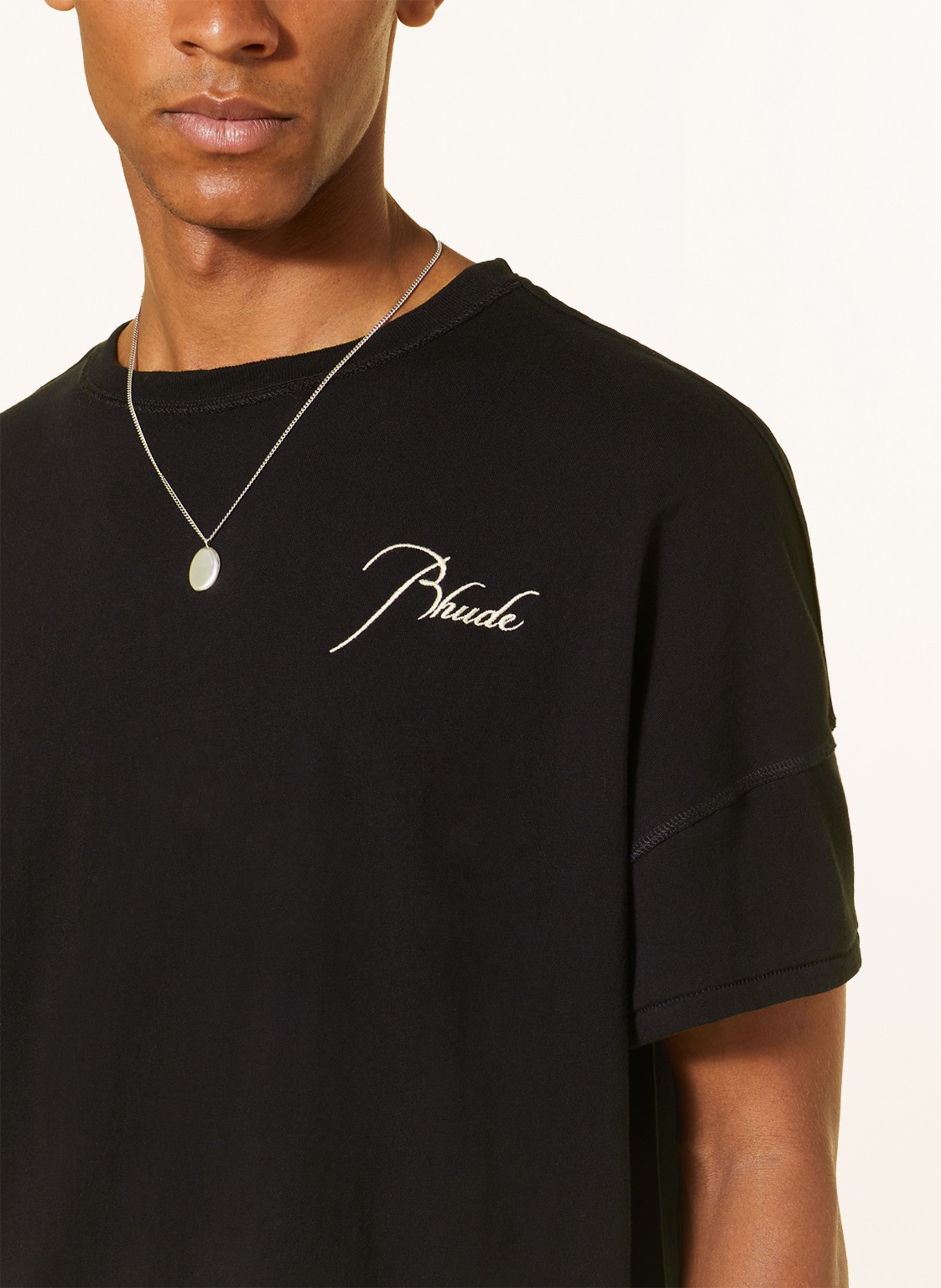 RHUDE Oversized shirt, Color: BLACK (Image 4)