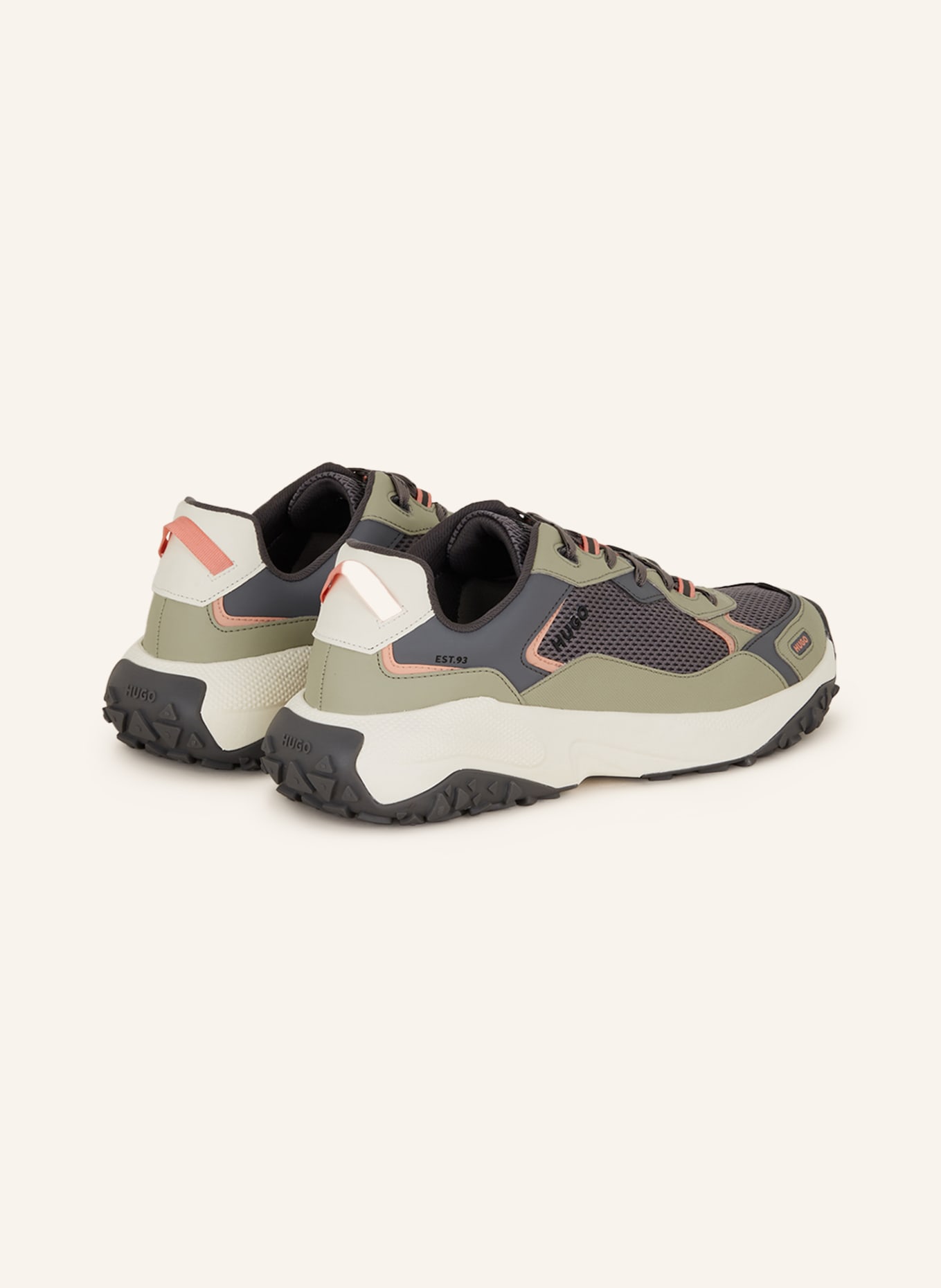 HUGO Sneakers GO1ST, Color: GRAY/ OLIVE/ SALMON (Image 2)