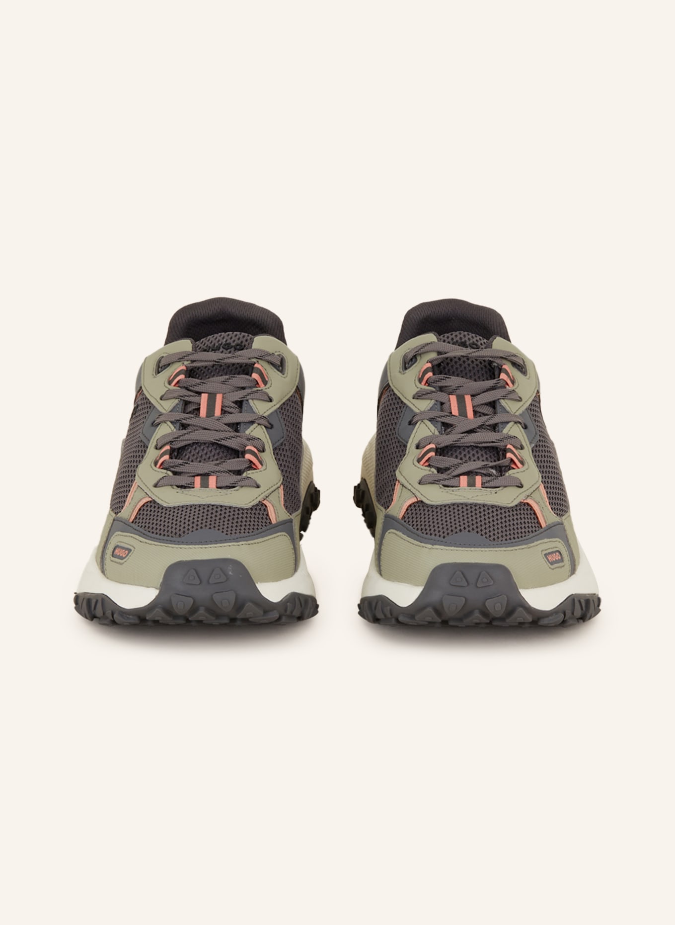 HUGO Sneakers GO1ST, Color: GRAY/ OLIVE/ SALMON (Image 3)