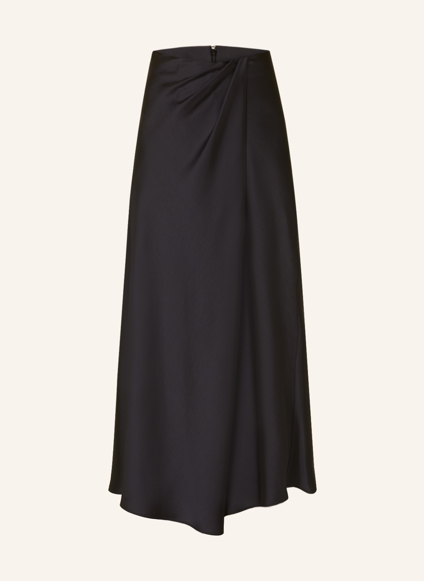 PINKO Satin skirt CONVERSIONE in wrap look, Color: BLACK (Image 1)