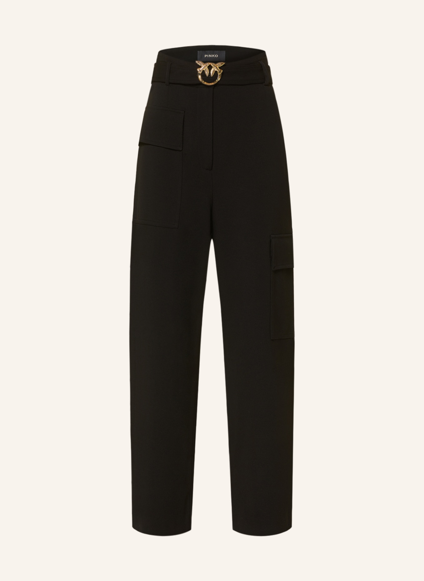 PINKO 7/8 trousers PERLITA made of jersey, Color: BLACK (Image 1)