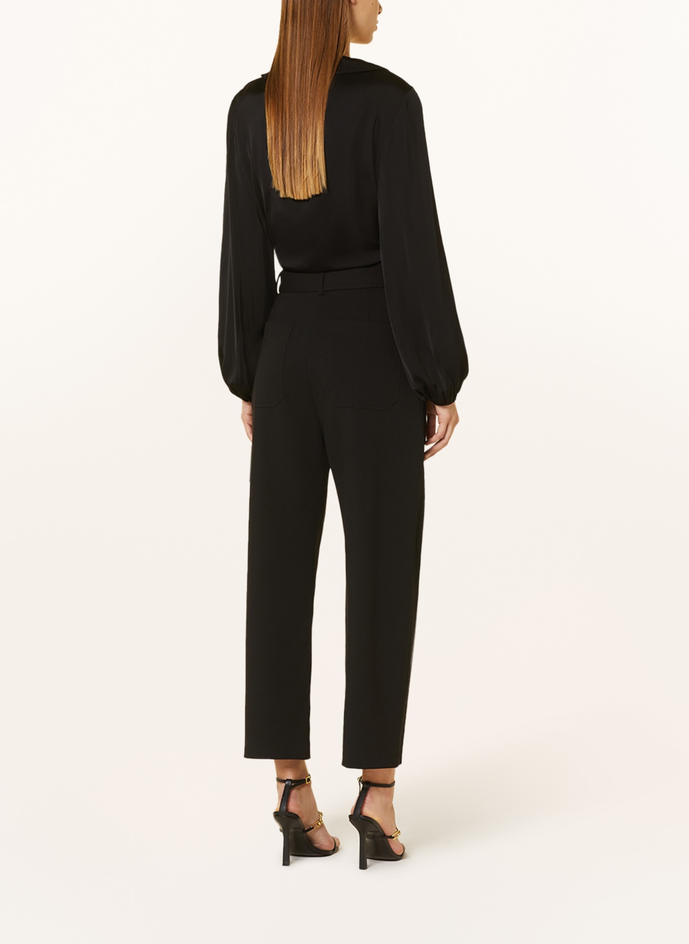 PINKO 7/8 trousers PERLITA made of jersey, Color: BLACK (Image 3)