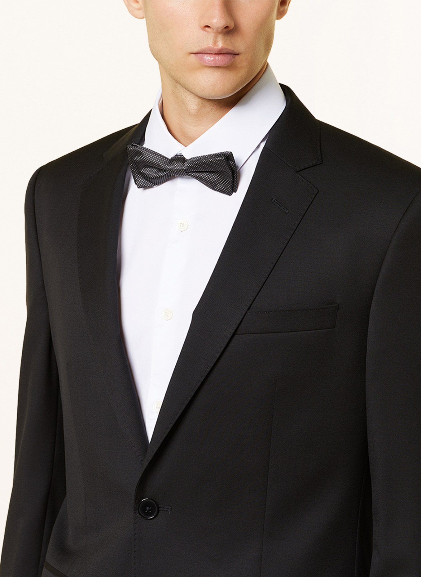 BOSS Set: Bow tie and pocket square, Color: SILVER (Image 6)