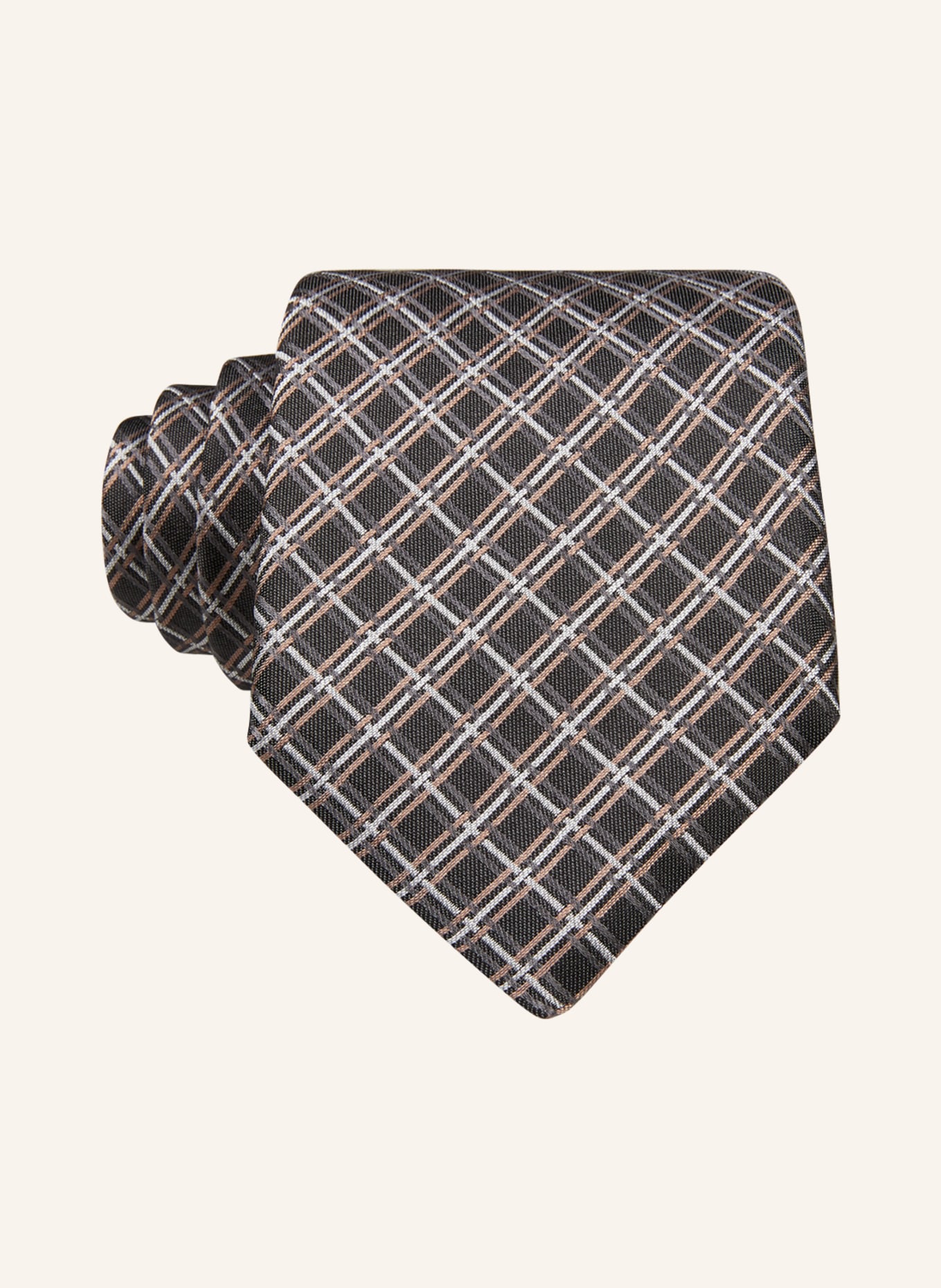 BOSS Krawatte, Farbe: SCHWARZ/ GRAU/ TAUPE (Bild 1)