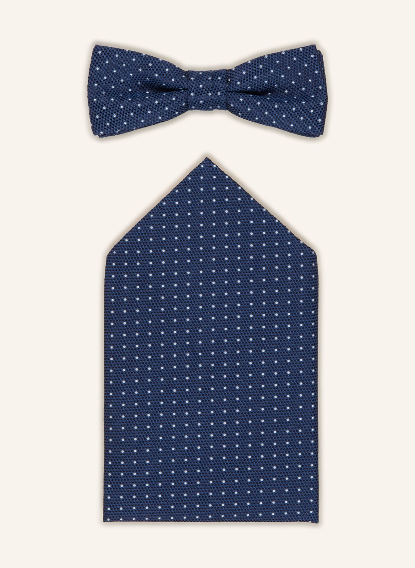 BOSS Set: Bow tie and pocket square, Color: DARK BLUE (Image 1)