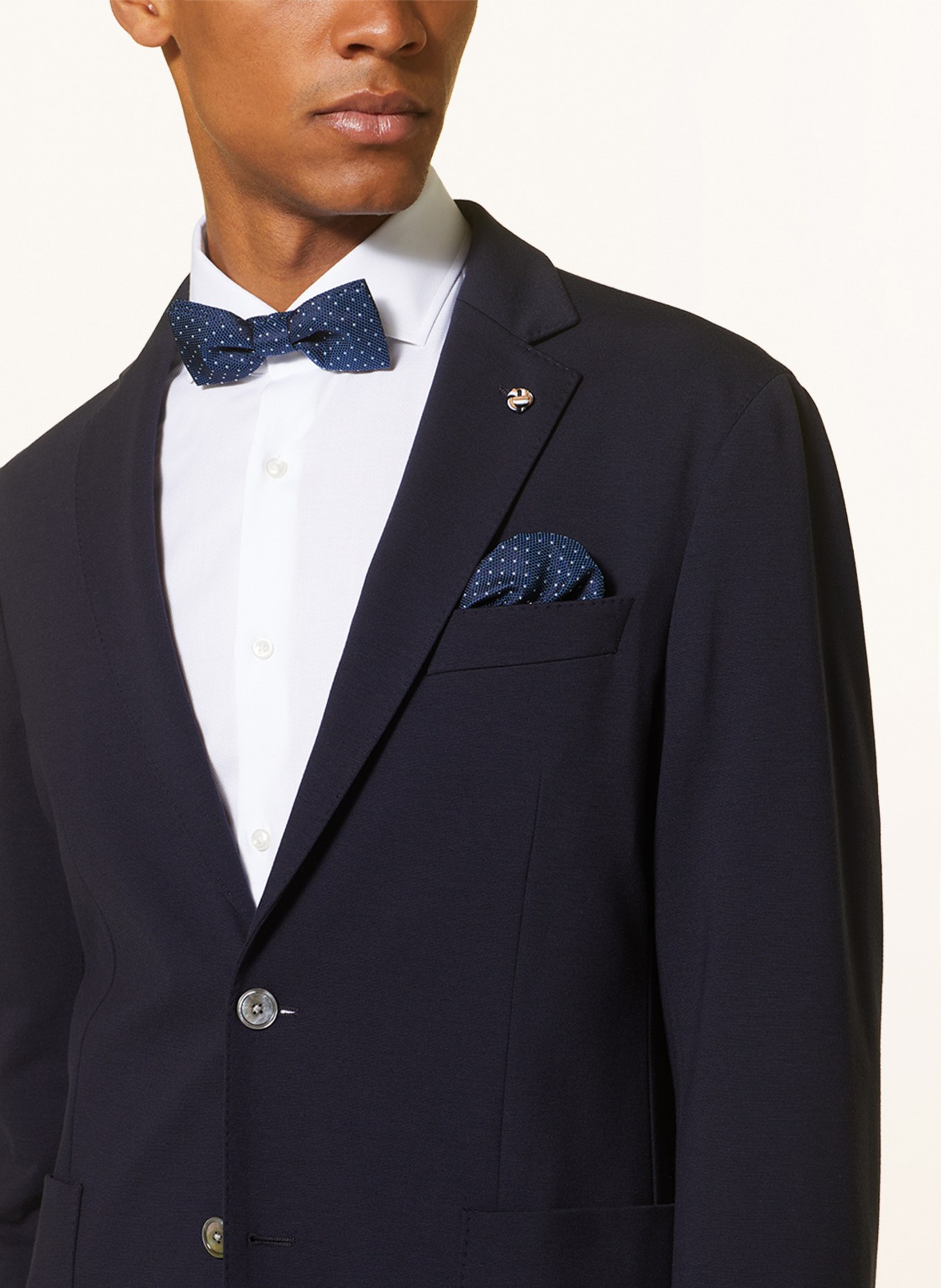 BOSS Set: Bow tie and pocket square, Color: DARK BLUE (Image 6)