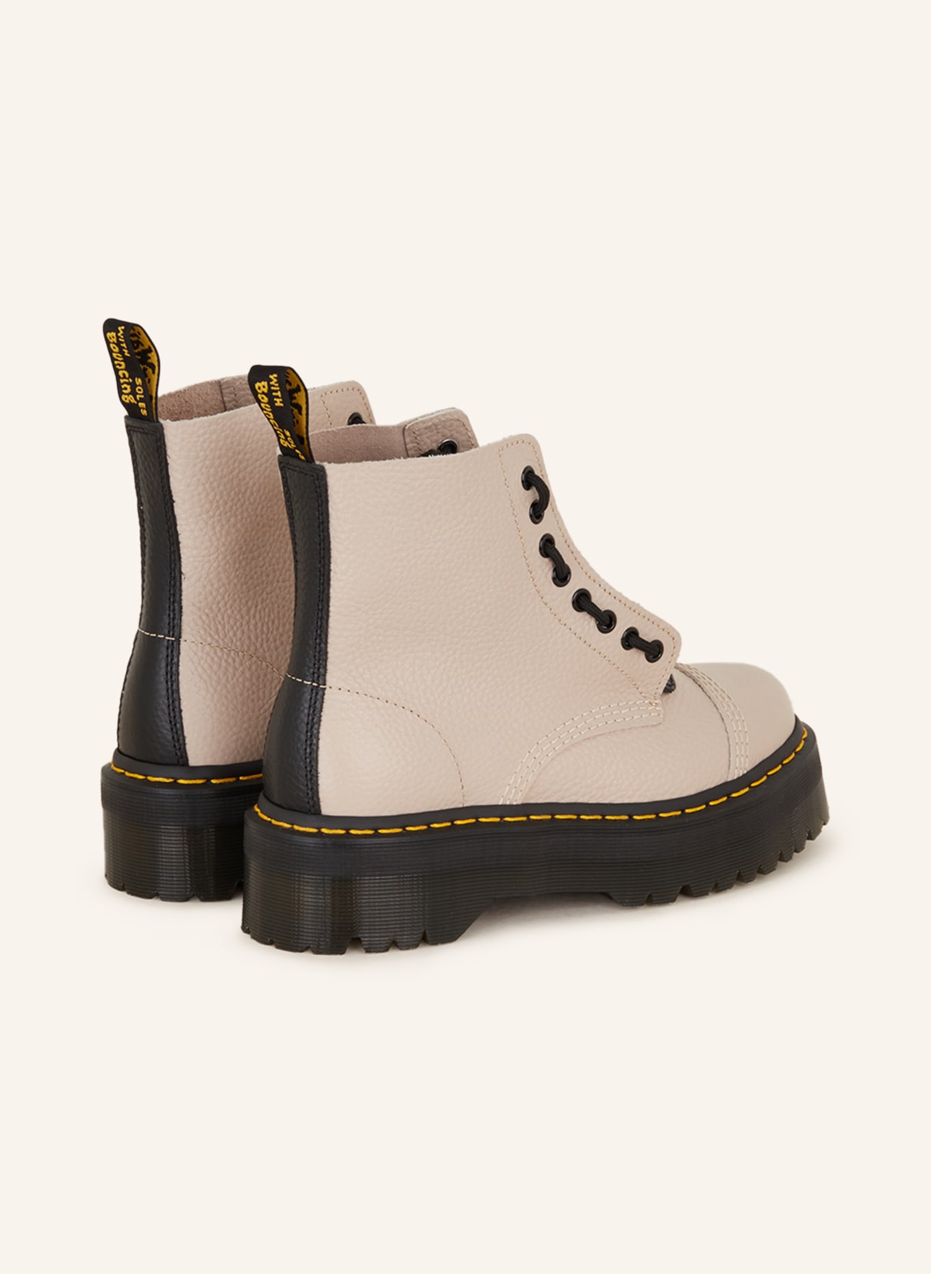 Dr. Martens Platform boots SINCLAIR, Color: BEIGE/ BLACK (Image 2)