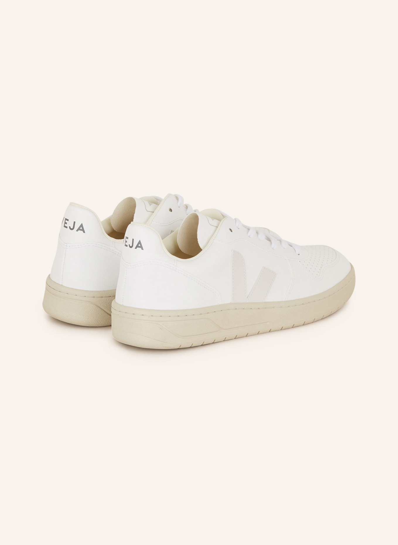 VEJA Sneakers V-10, Color: WHITE/ LIGHT GRAY (Image 2)