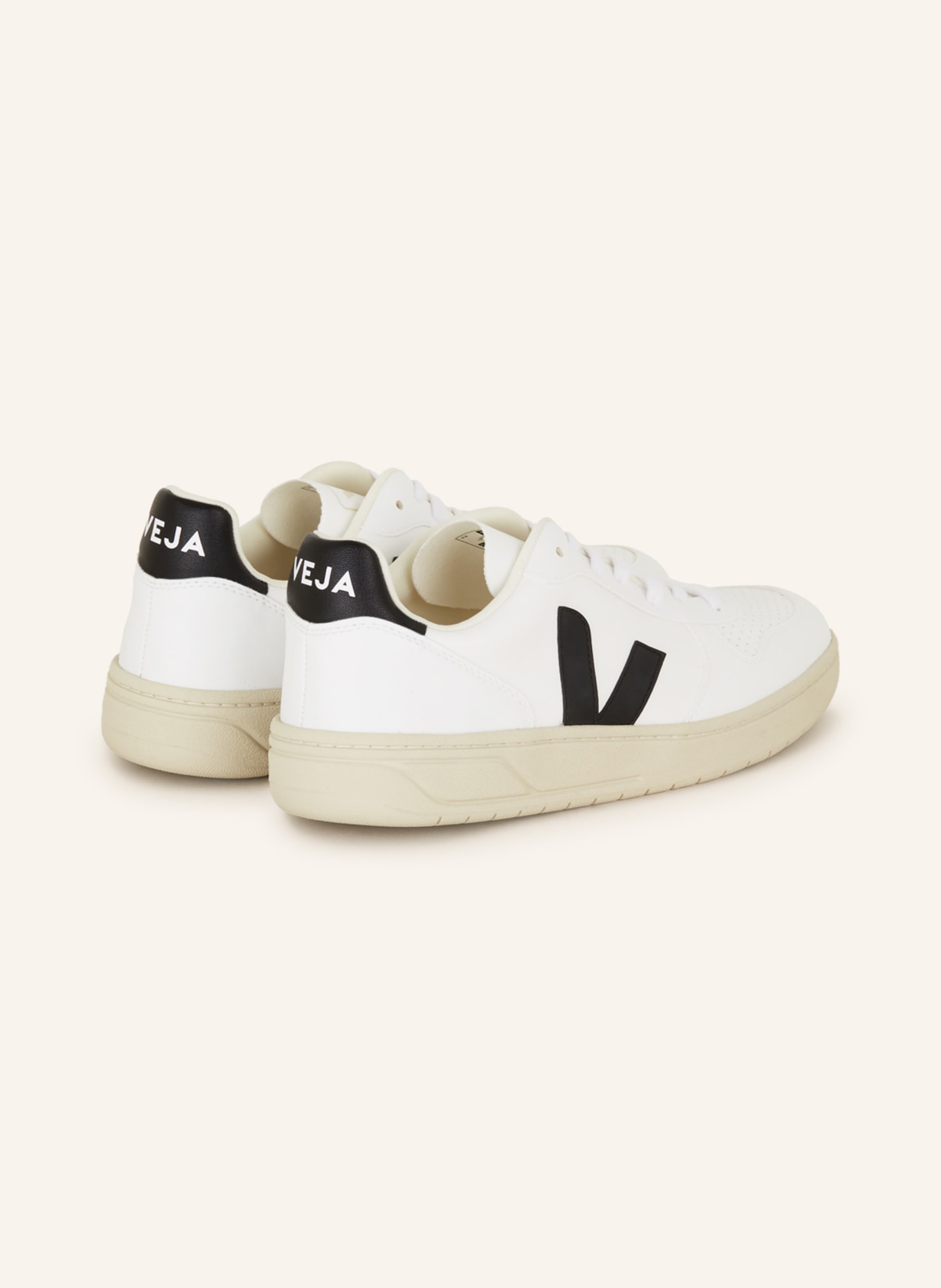 VEJA Sneakers V-10, Color: WHITE/ BLACK (Image 2)