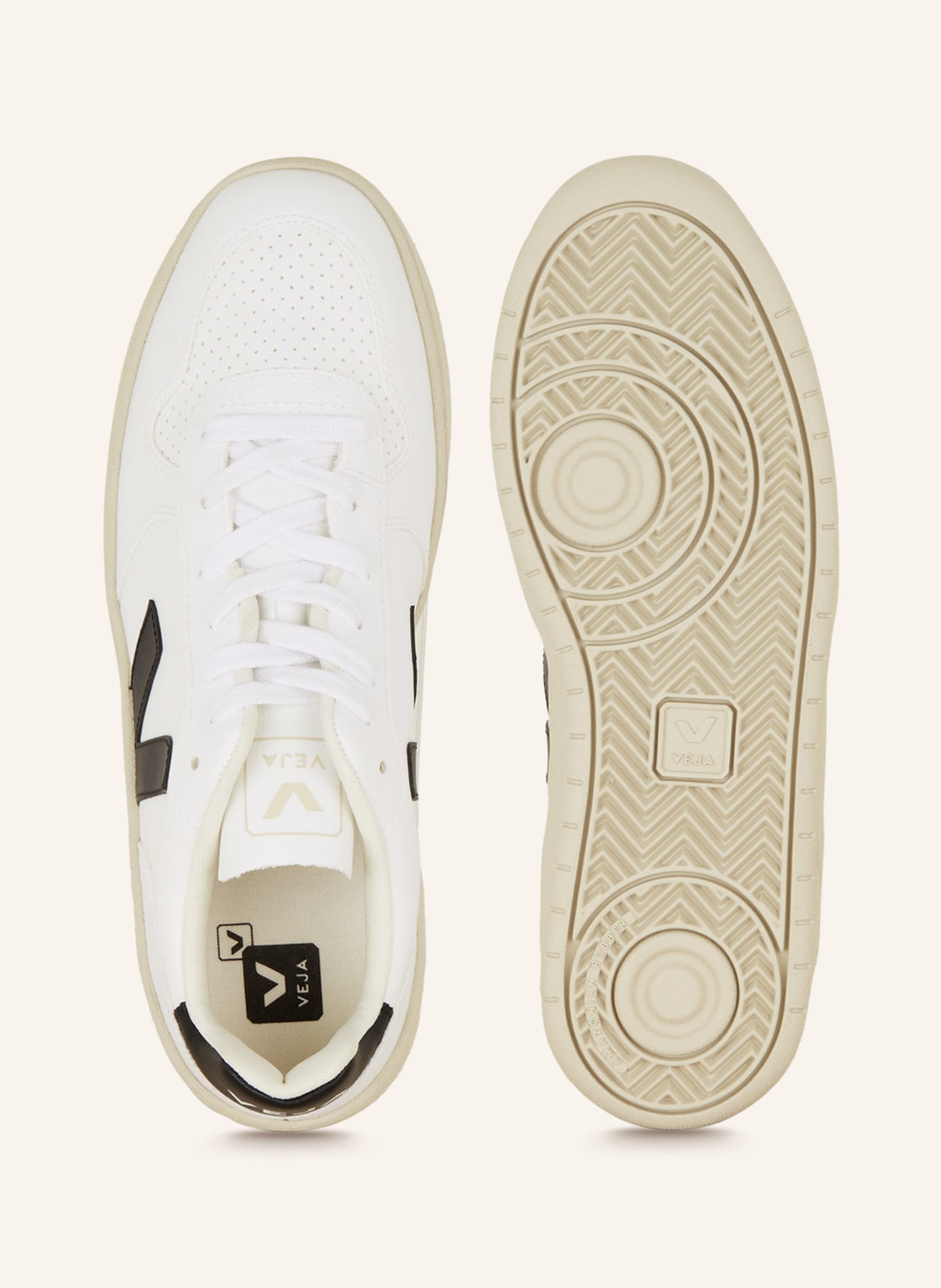 VEJA Sneakers V-10, Color: WHITE/ BLACK (Image 5)