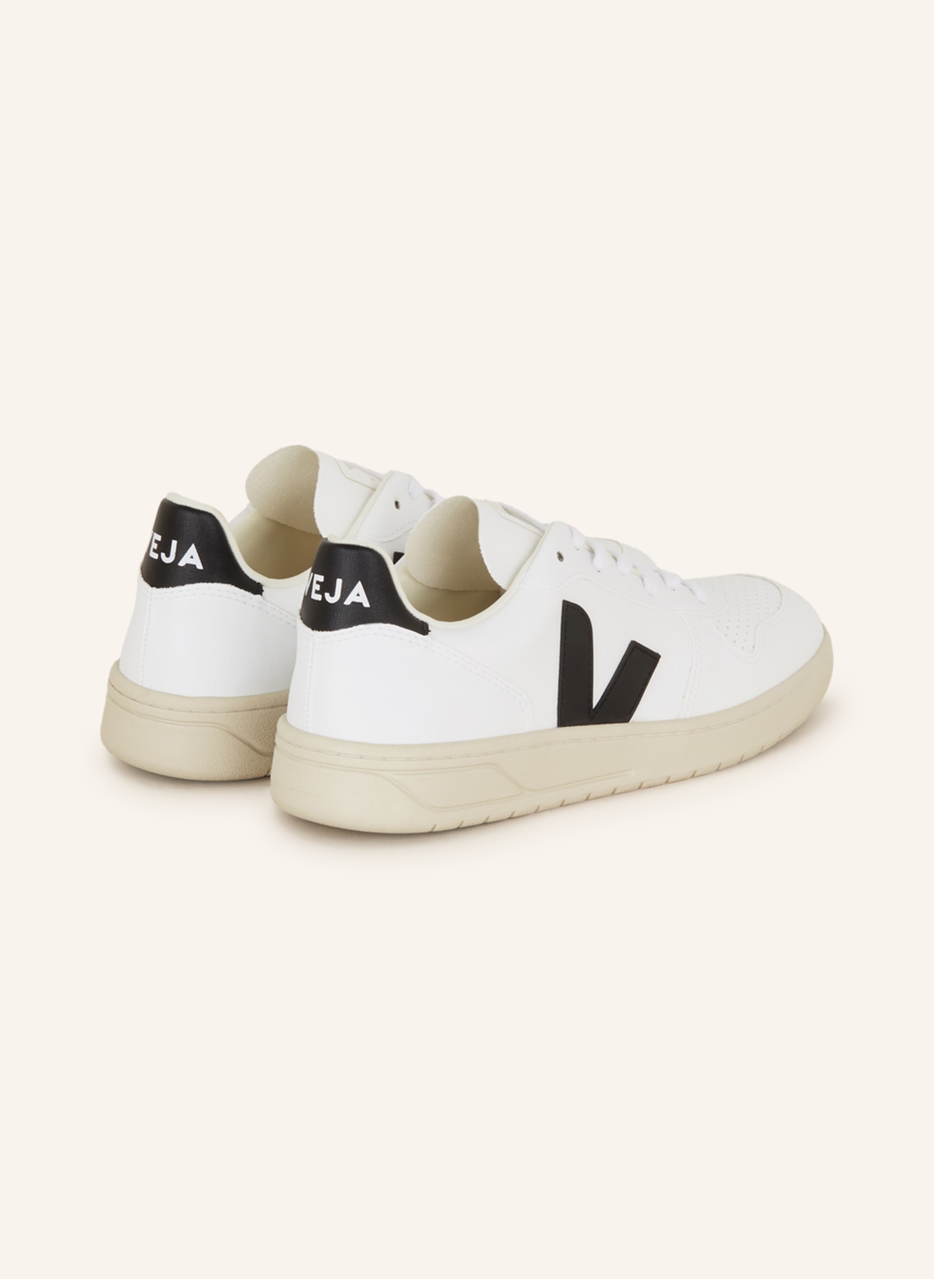 VEJA Sneakers V-10, Color: WHITE/ BLACK (Image 2)