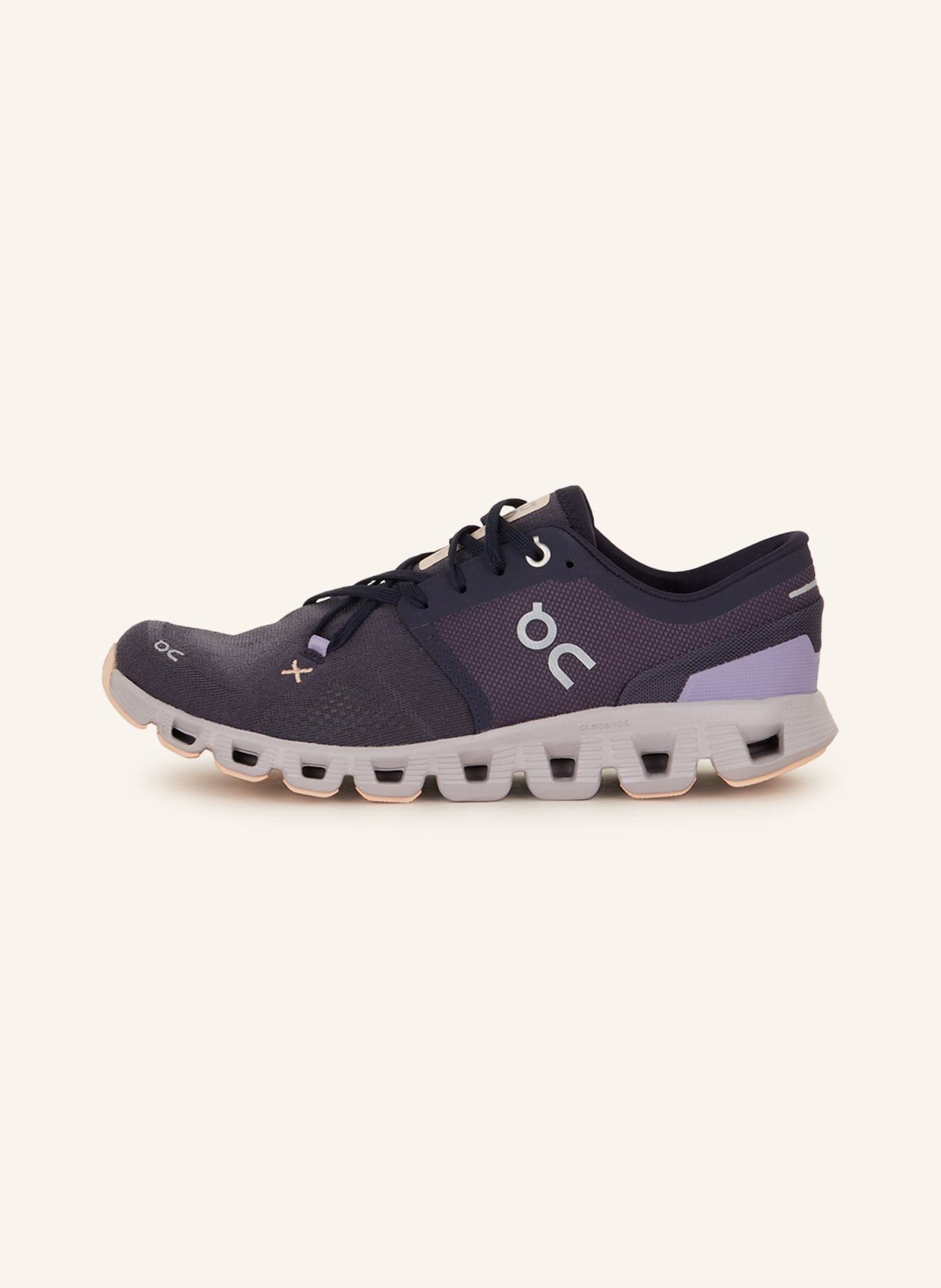On Fitness shoes CLOUD X 3, Color: DARK GRAY/ PURPLE (Image 4)