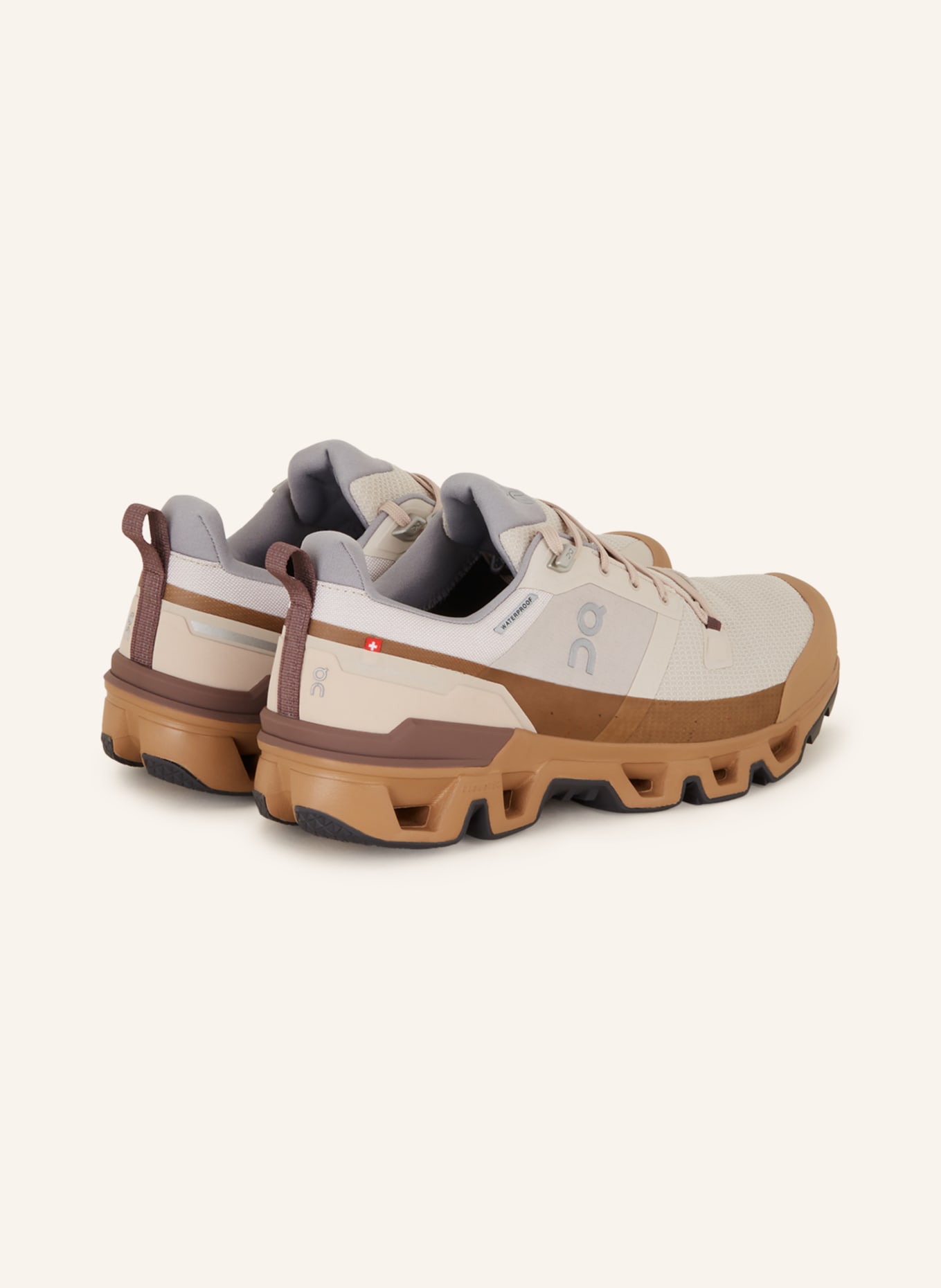 On Multifunctional shoes CLOUDWANDER WATERPROOF, Color: GRAY/ BROWN/ LIGHT BROWN (Image 2)