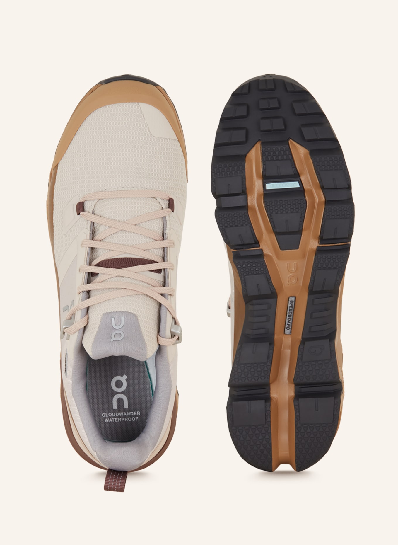On Multifunctional shoes CLOUDWANDER WATERPROOF, Color: GRAY/ BROWN/ LIGHT BROWN (Image 5)