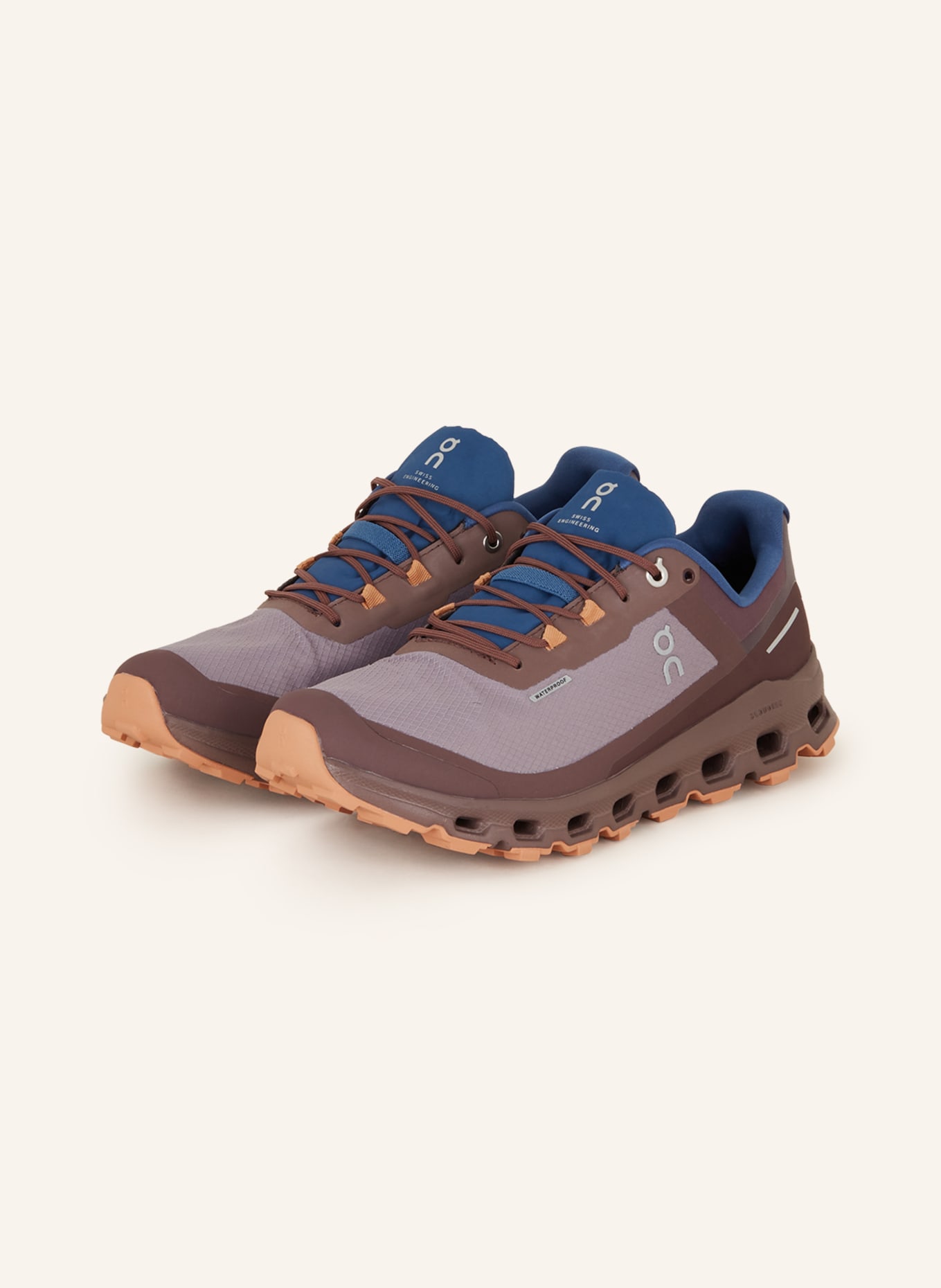 On Trailrunning-Schuhe CLOUDVISTA WATERPROOF, Farbe: BRAUN/ GRAU/ BLAU (Bild 1)