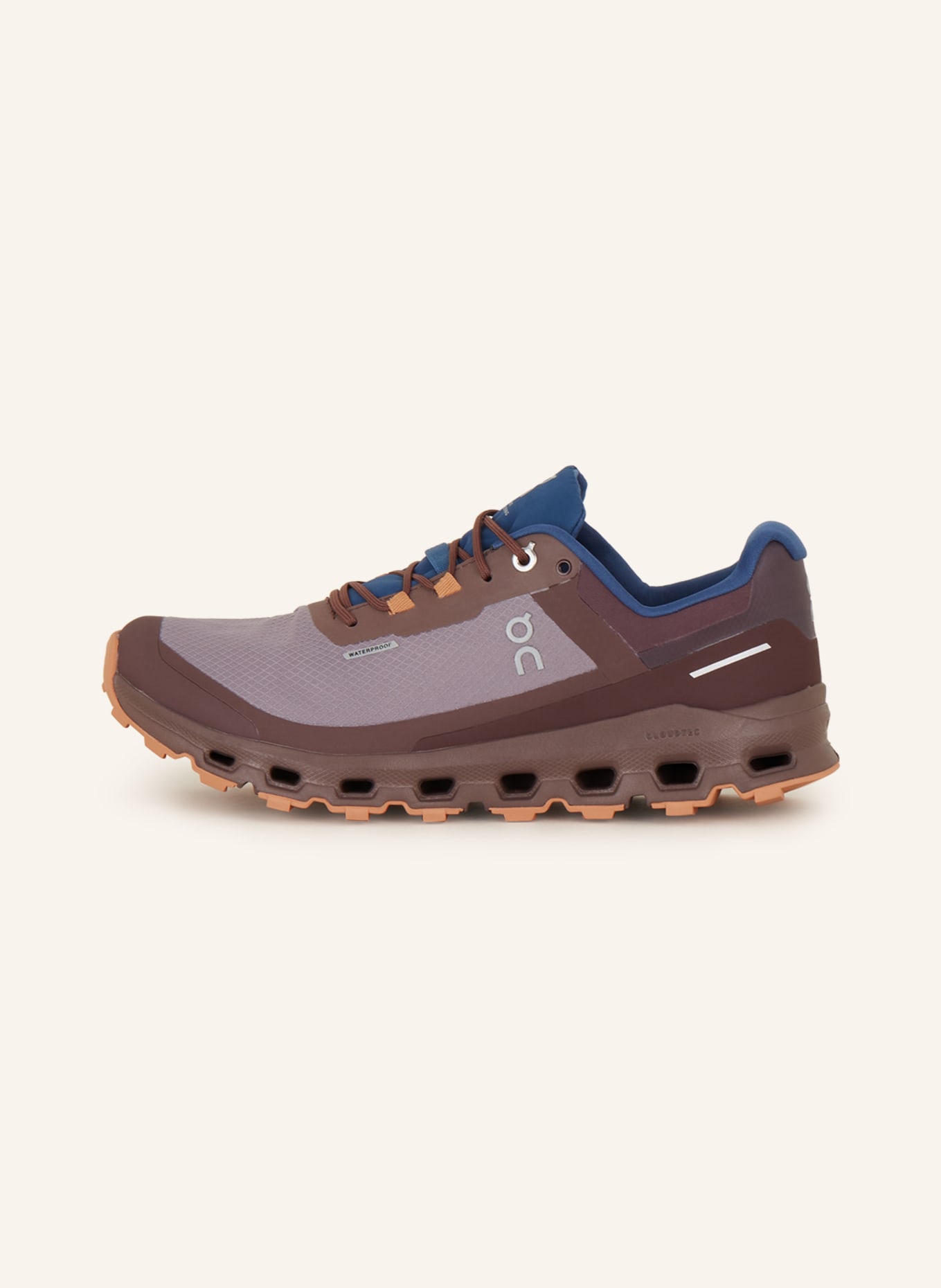 On Trail running shoes CLOUDVISTA WATERPROOF, Color: BROWN/ GRAY/ BLUE (Image 4)