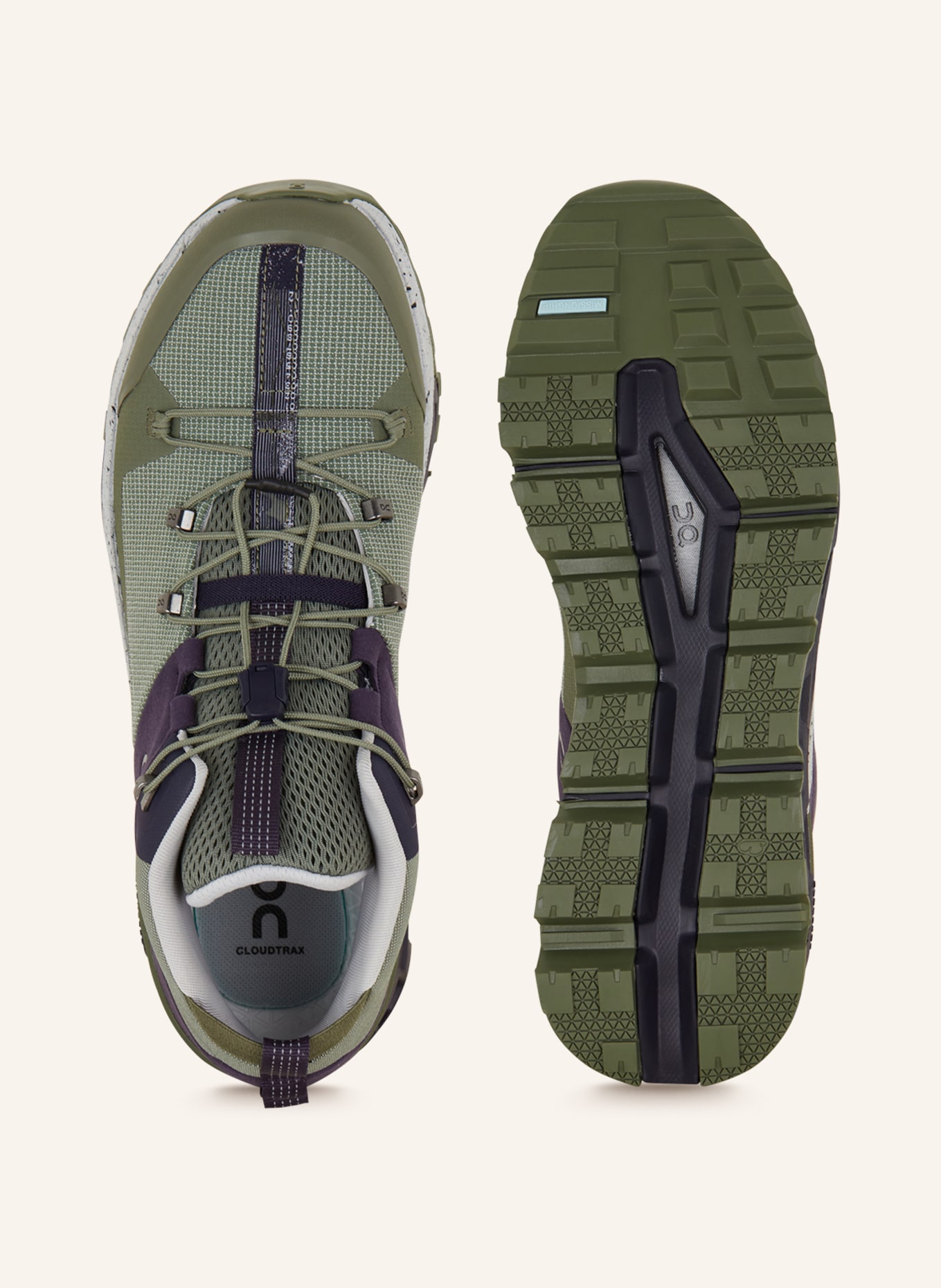 On Multifunctional shoes CLOUDTRAX, Color: GREEN/ DARK BLUE (Image 5)