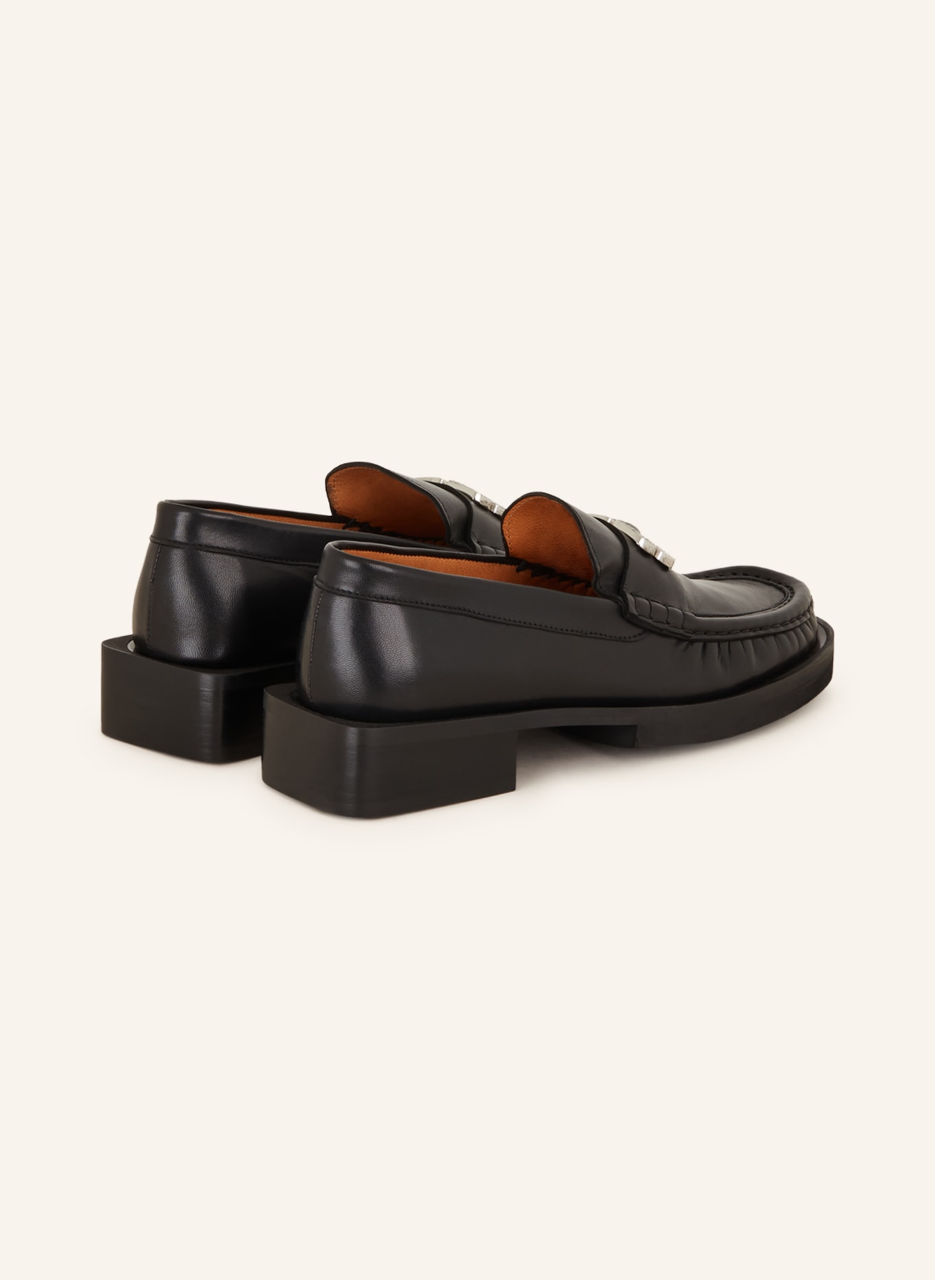 GANNI Loafers with decorative gems, Color: BLACK (Image 2)