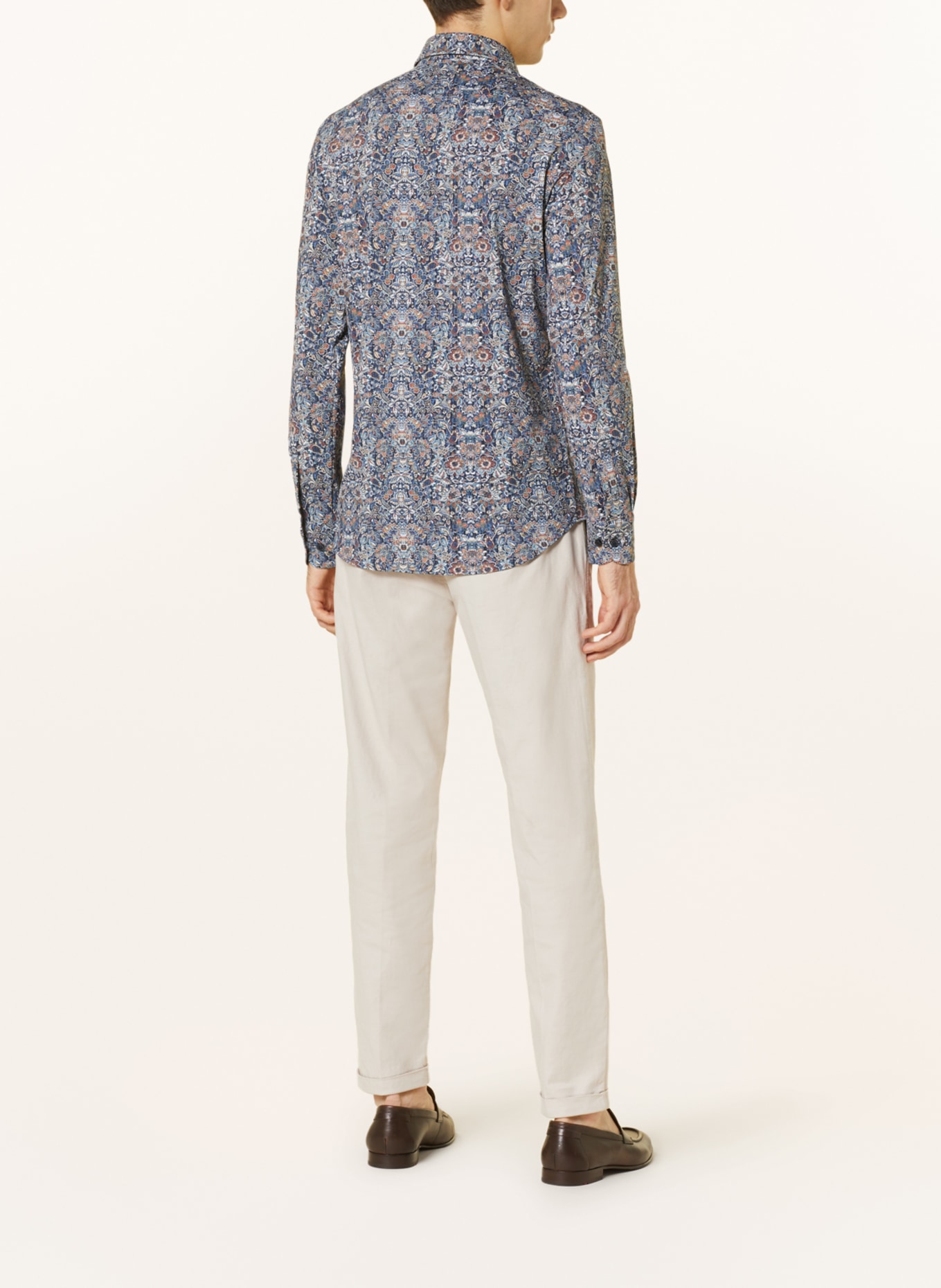 PAUL & SHARK Koszula z dżerseju regular fit: GRANATOWY / BIAŁY / CIEMNOPOMARAŃCZOWY