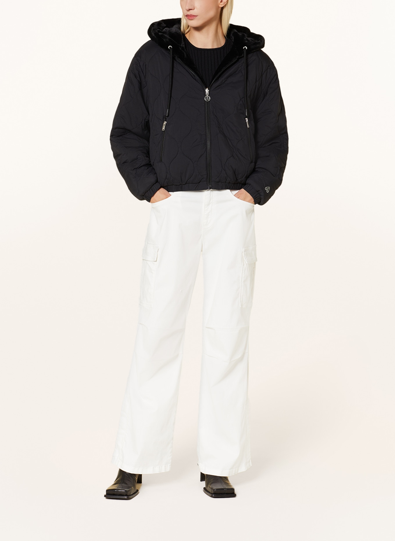 MOOSE KNUCKLES Velour jacket BUNNY reversible, Color: BLACK (Image 2)