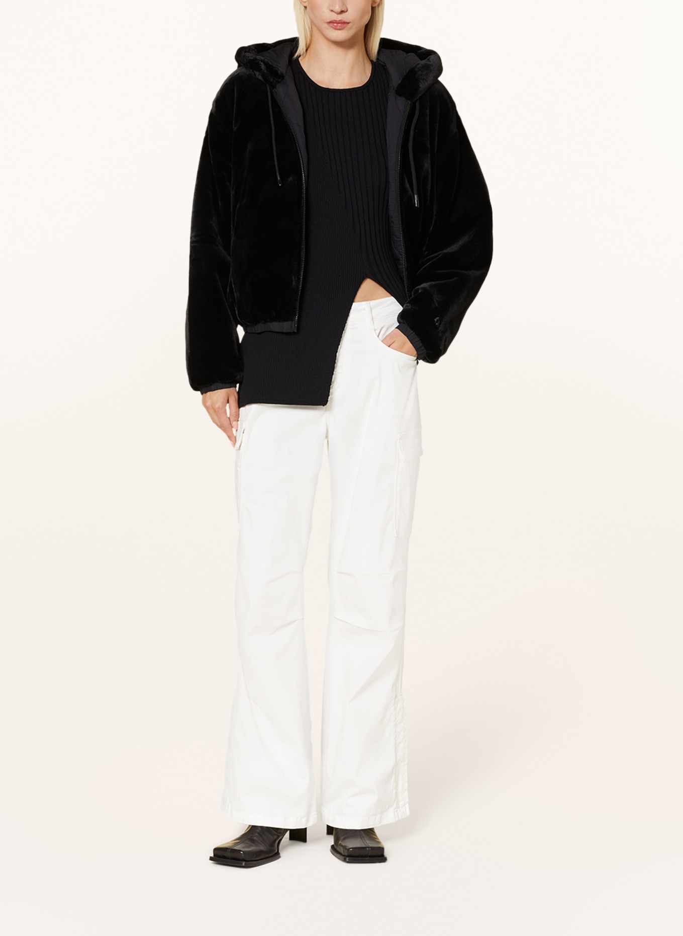 MOOSE KNUCKLES Velour jacket BUNNY reversible, Color: BLACK (Image 3)