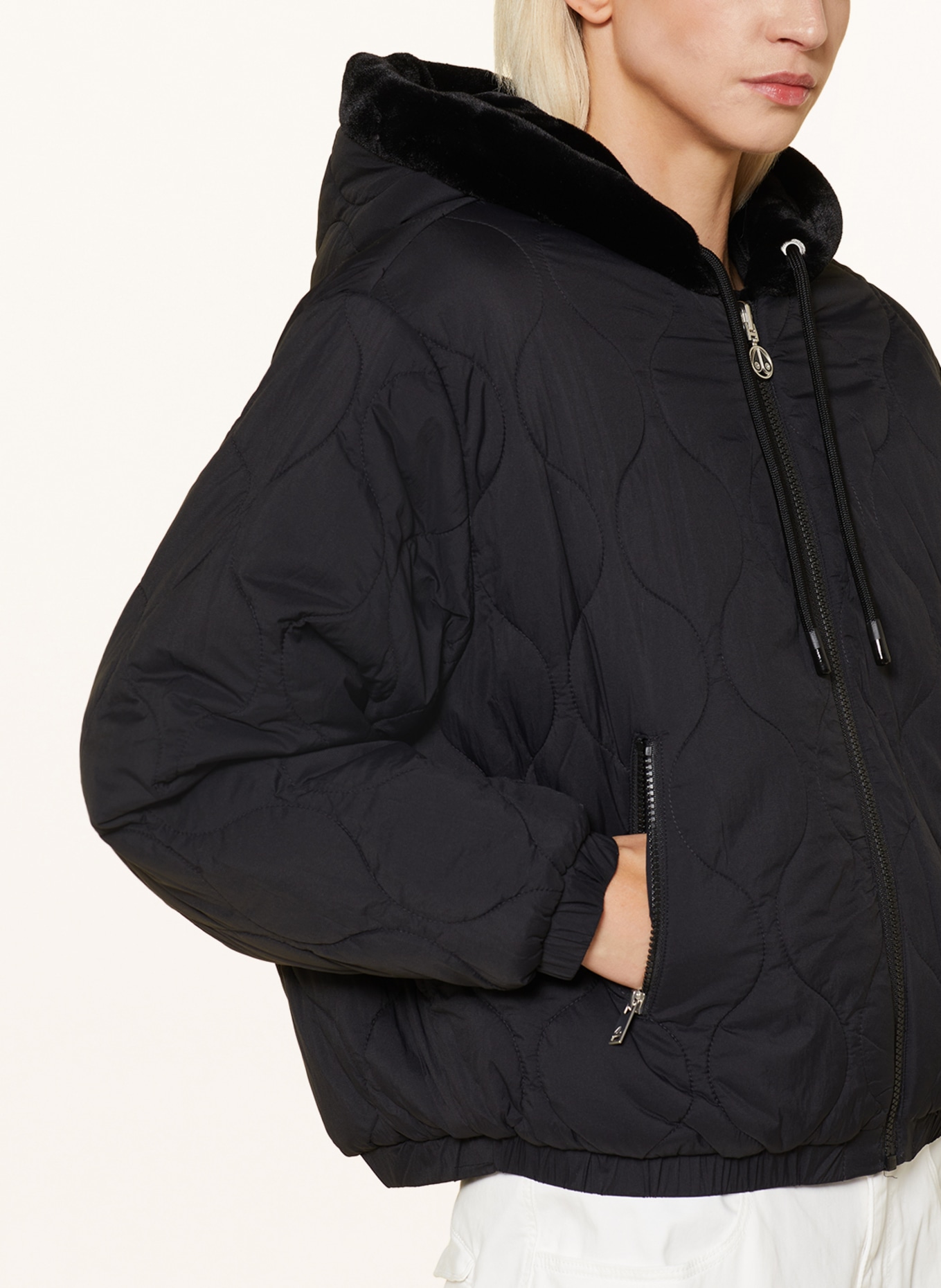 MOOSE KNUCKLES Velour jacket BUNNY reversible, Color: BLACK (Image 7)