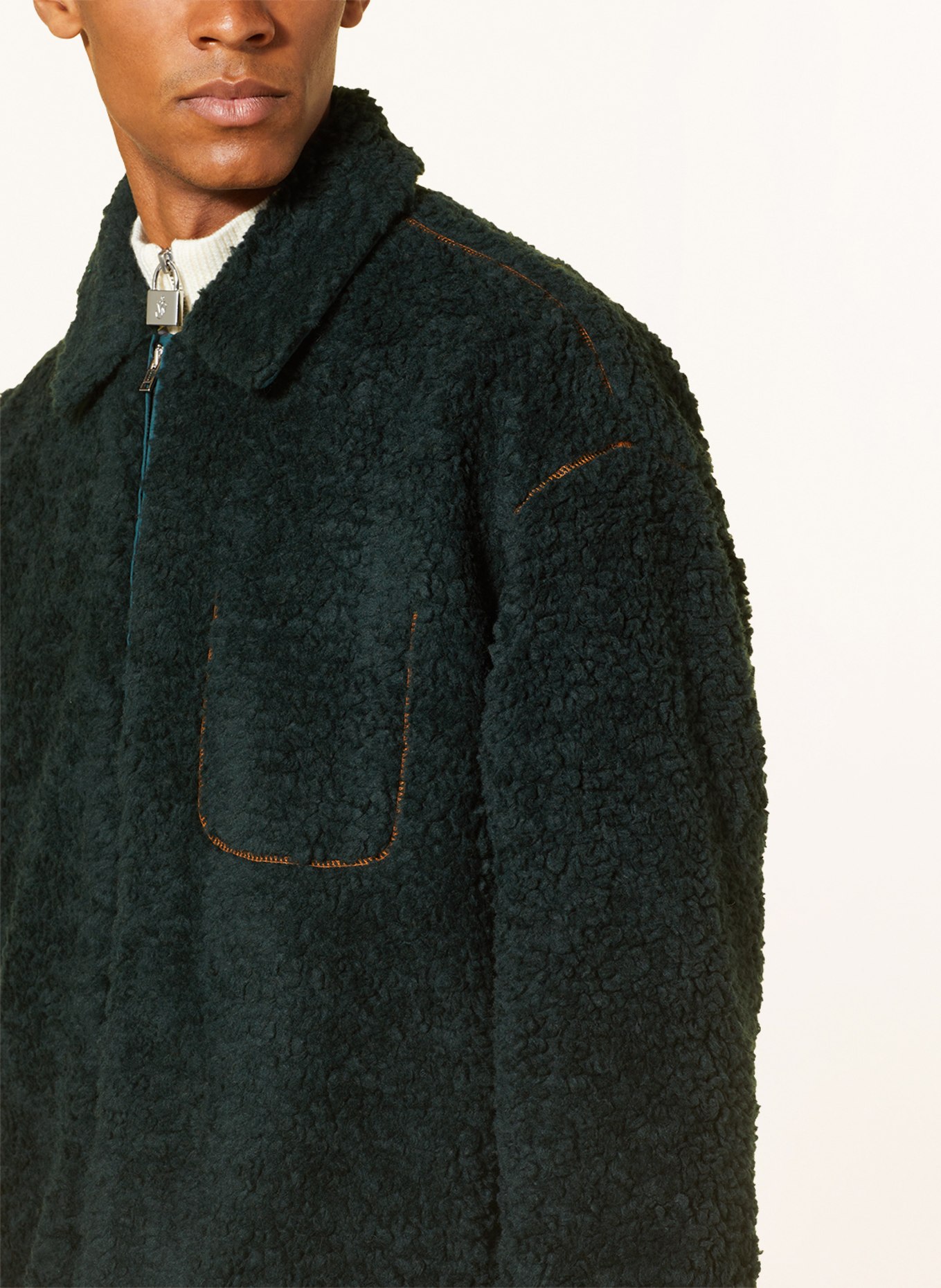 MARNI Teddy jacket, Color: DARK GREEN (Image 4)