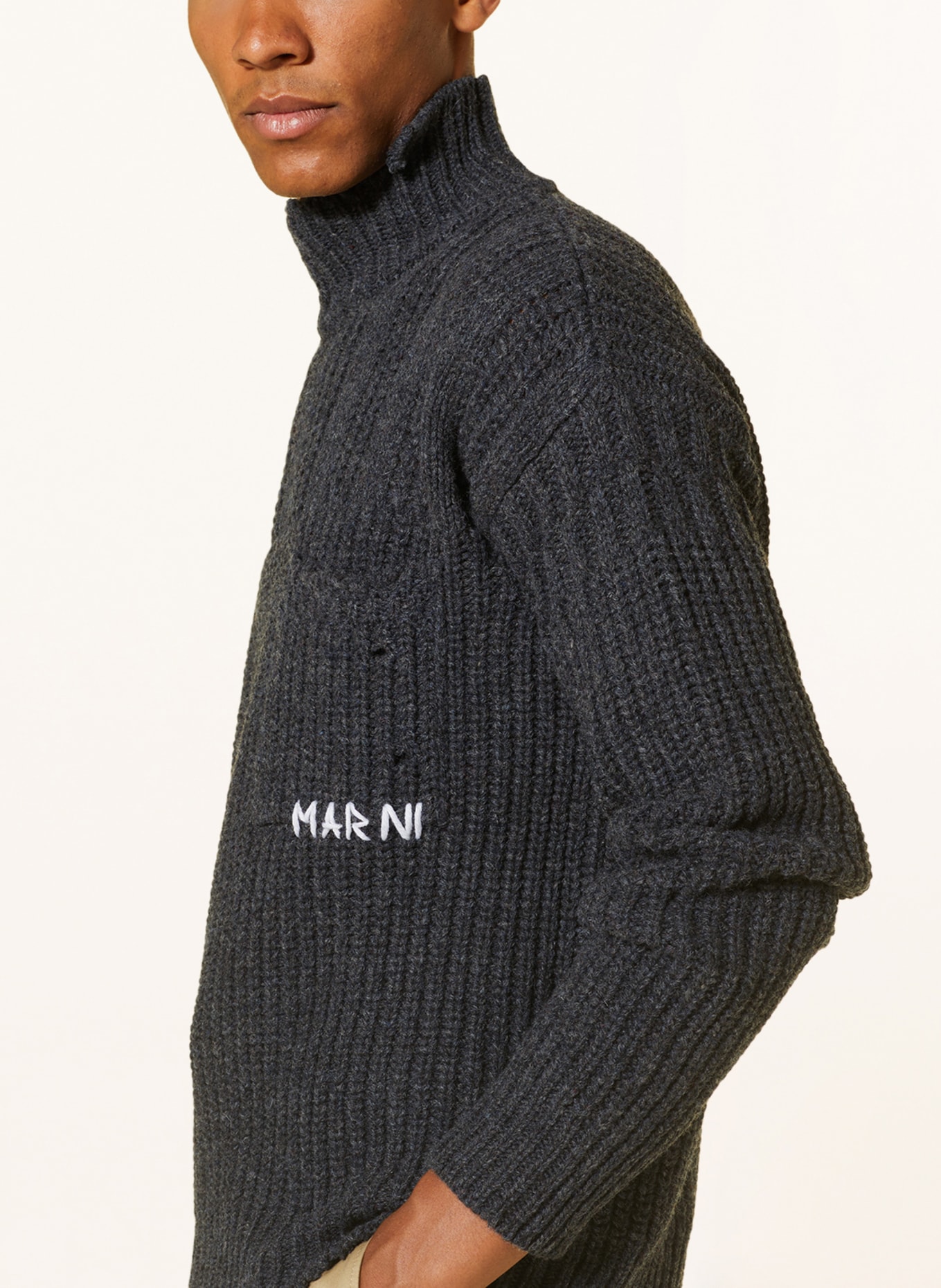 MARNI Turtleneck sweater, Color: DARK GRAY (Image 4)