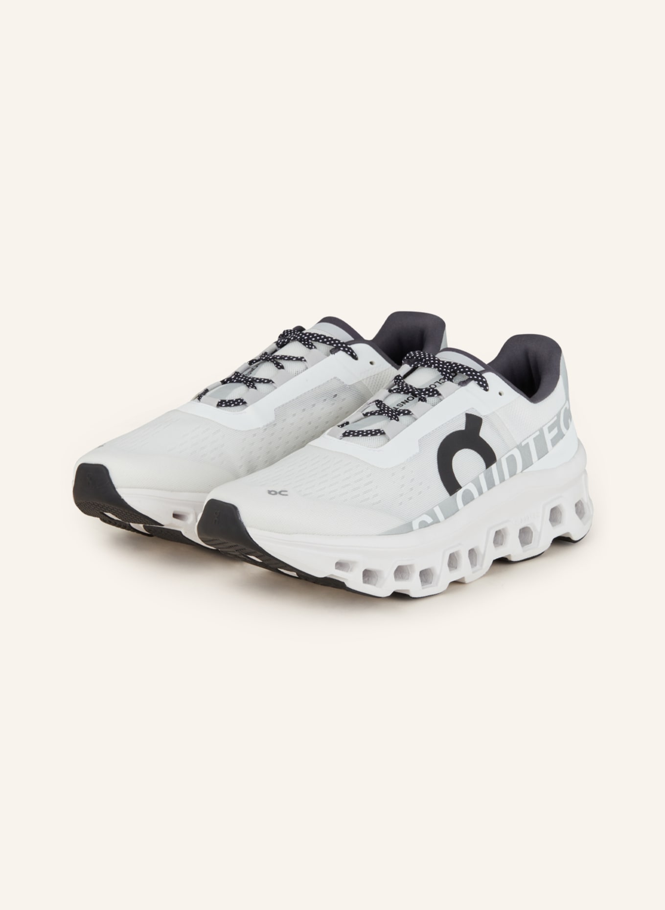 On Running shoes CLOUDMONSTER, Color: WHITE/ LIGHT GRAY/ BLACK (Image 1)