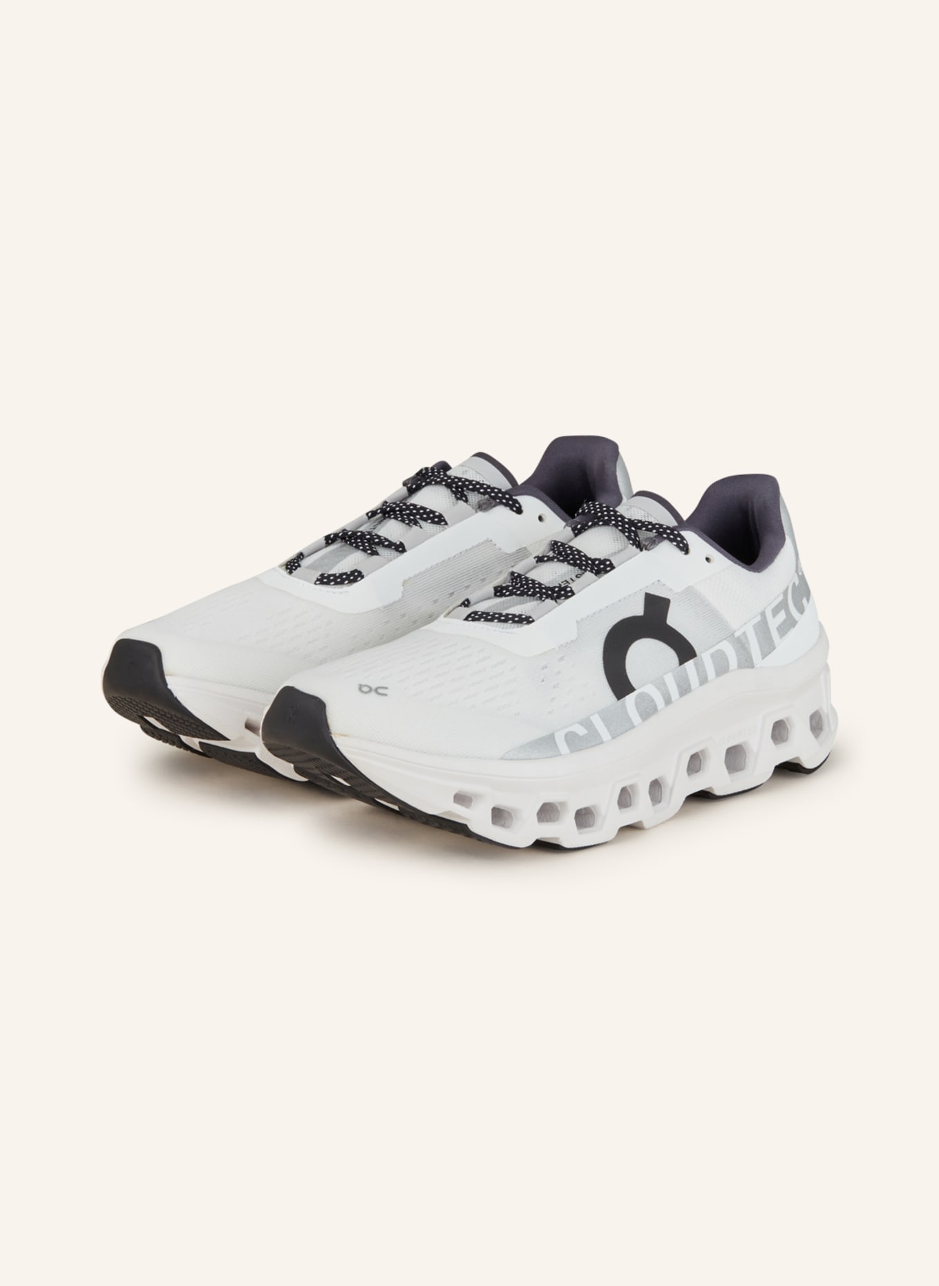 On Running shoes CLOUDMONSTER, Color: WHITE/ LIGHT GRAY/ BLACK (Image 1)