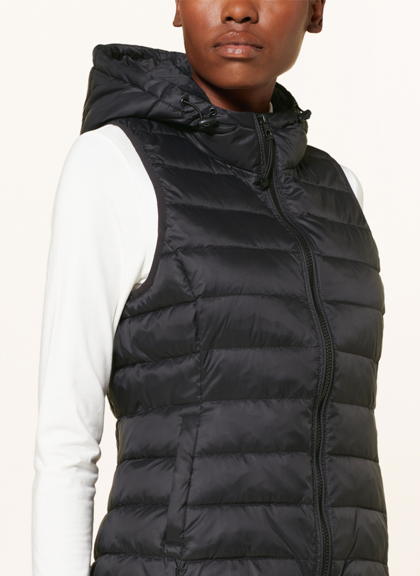 ONLY Quilted vest in black