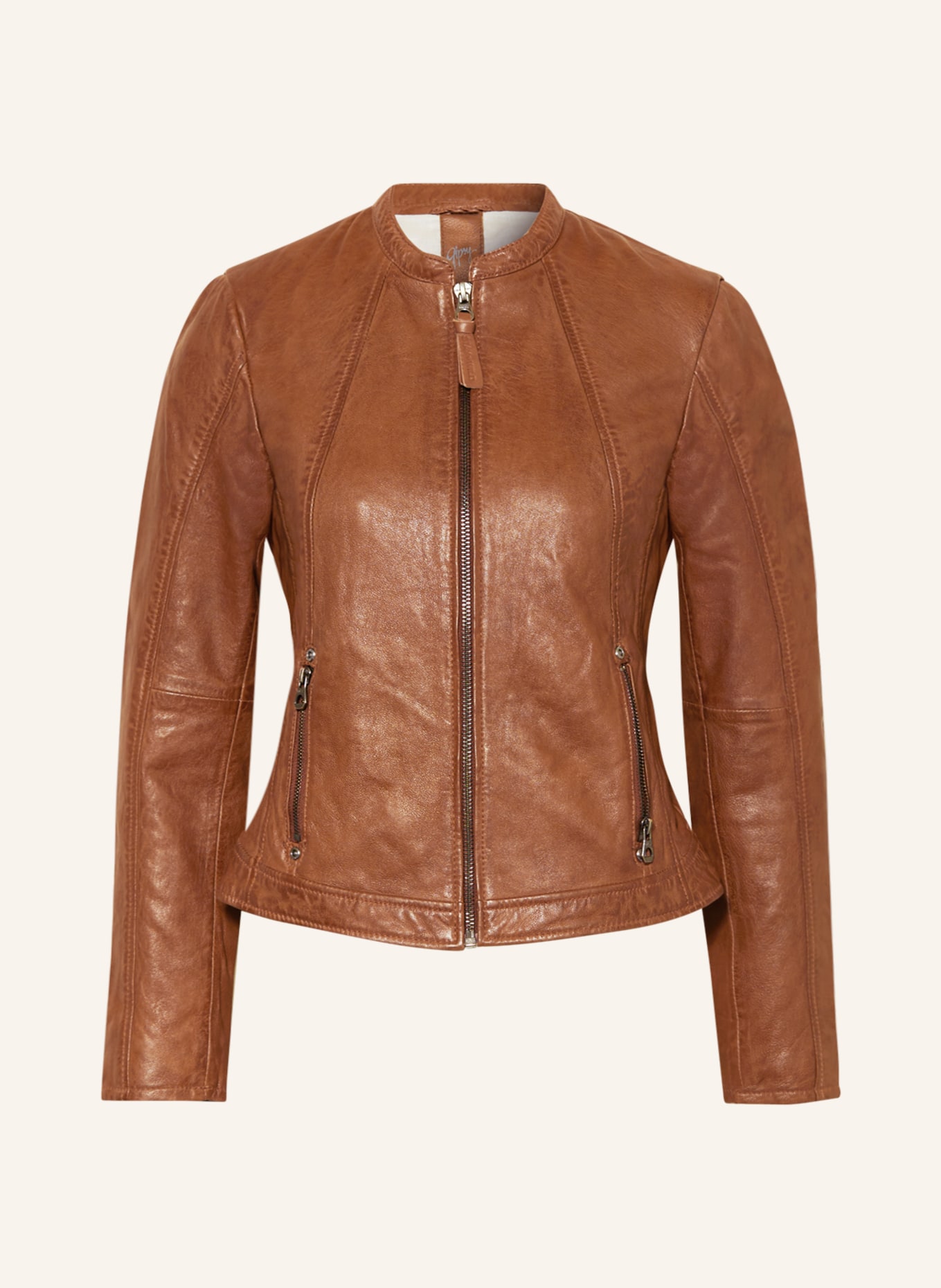 in GWMEILIN cognac jacket gipsy Leather
