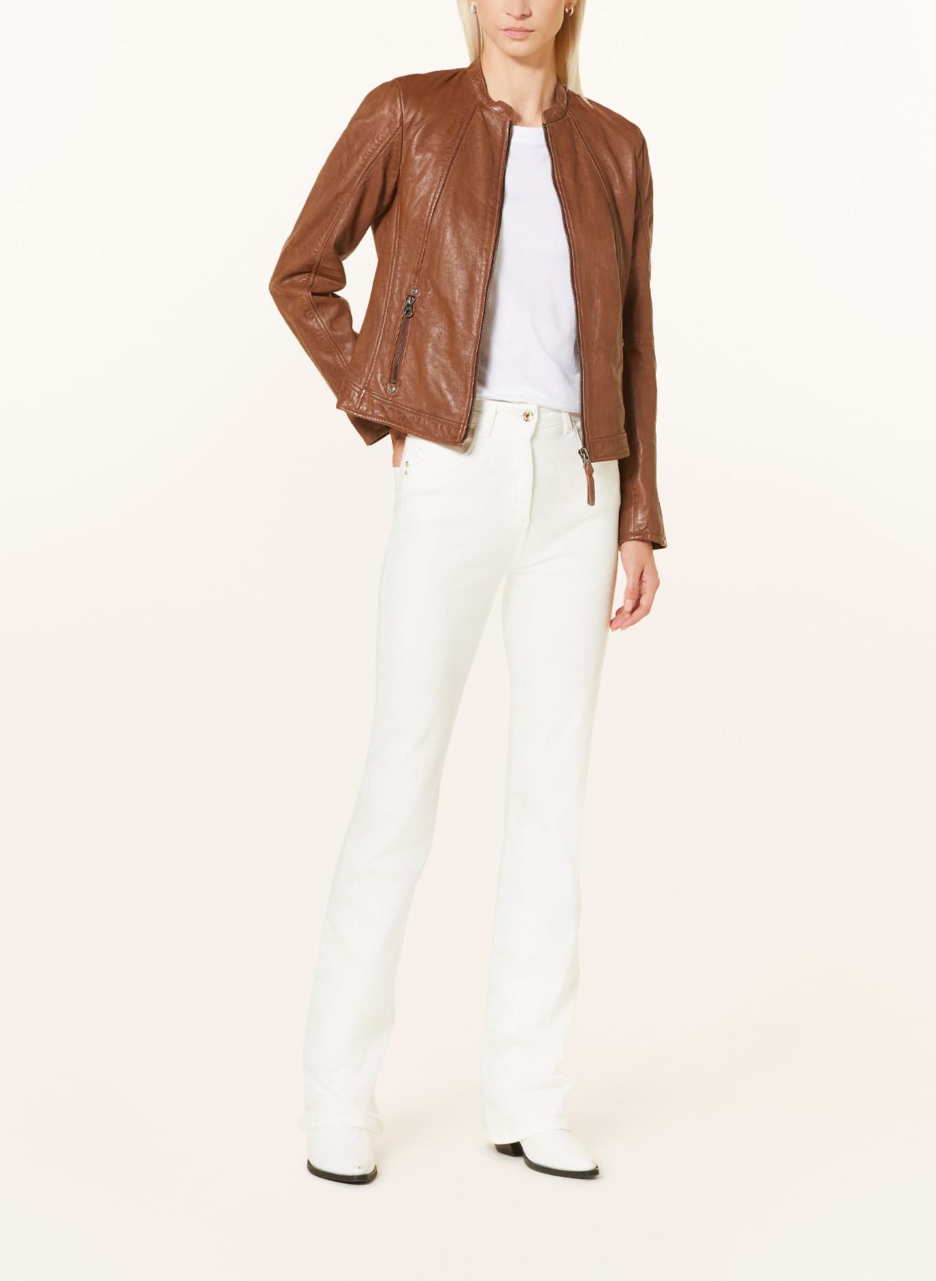 gipsy Leather jacket GWMEILIN, Color: COGNAC (Image 2)