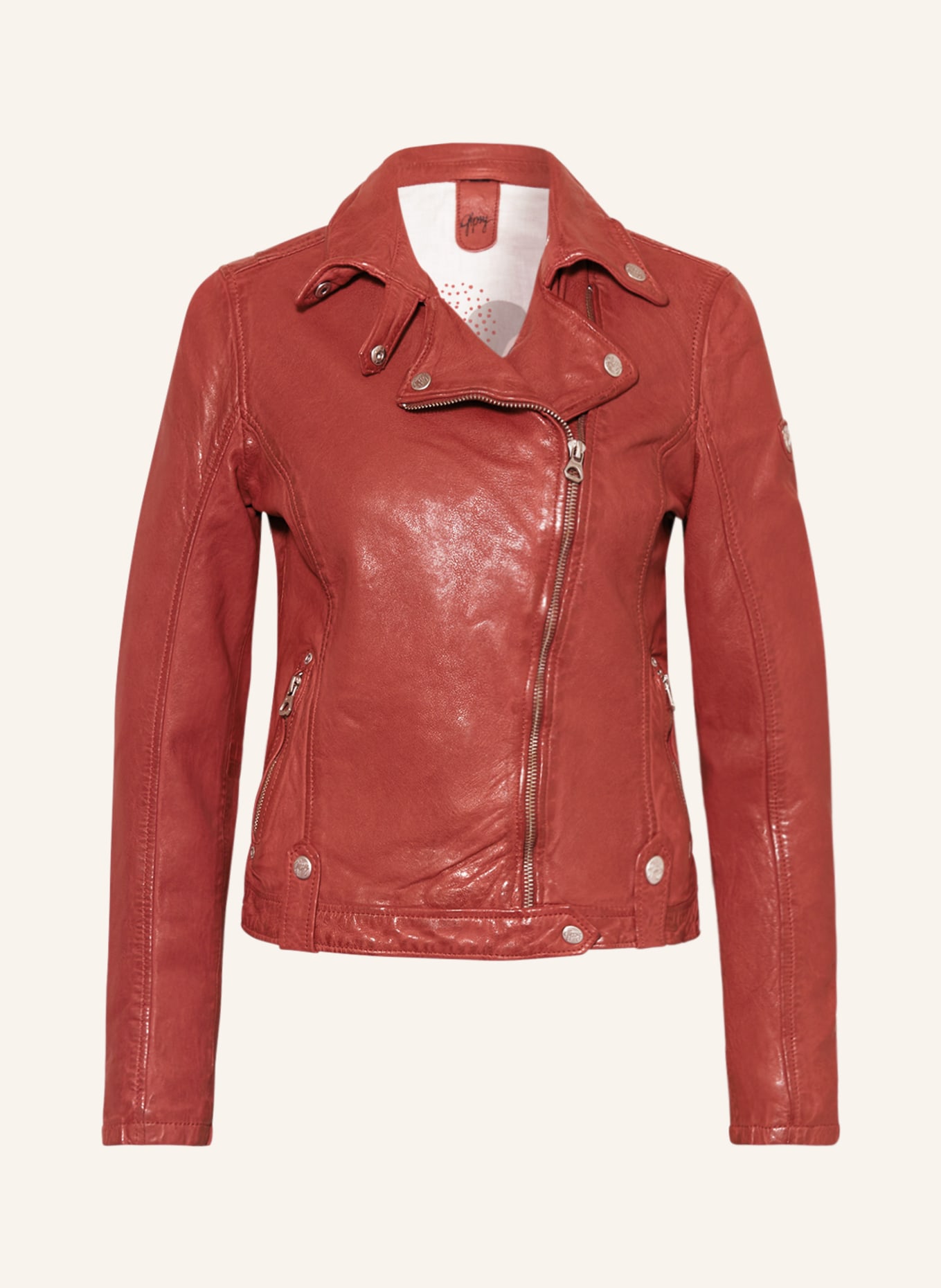 gipsy Leather jacket GWFAYE, Color: DARK RED (Image 1)