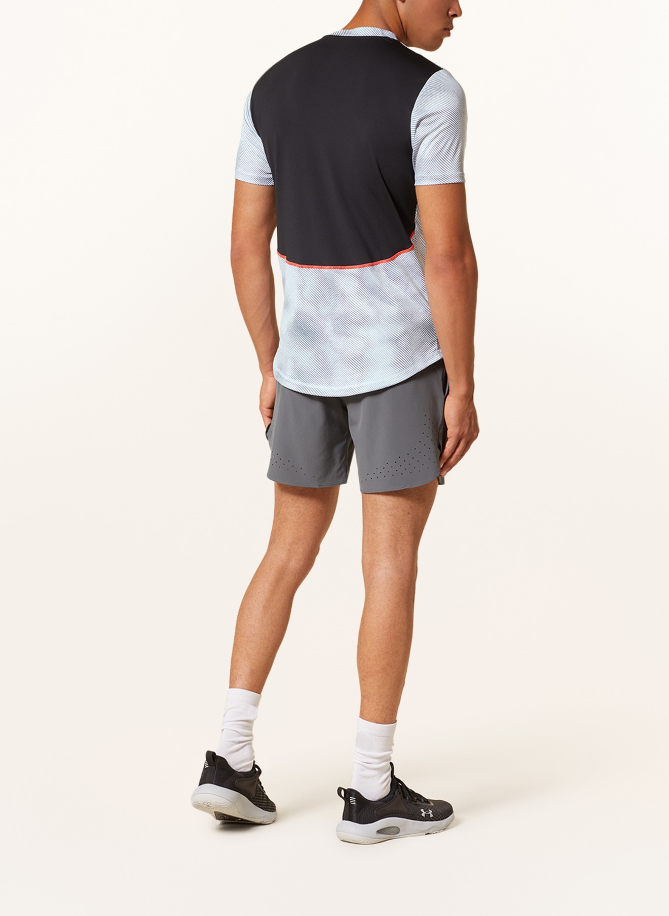 UNDER ARMOUR T-shirt CHALLENGER PRO with mesh, Color: WHITE/ GRAY (Image 3)