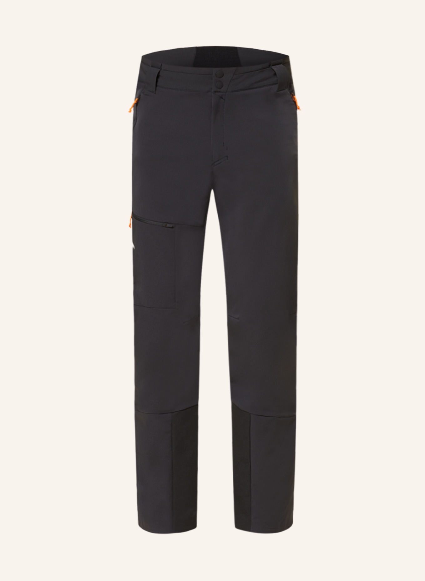 SALEWA Softshell trousers SELLA, Color: BLACK (Image 1)