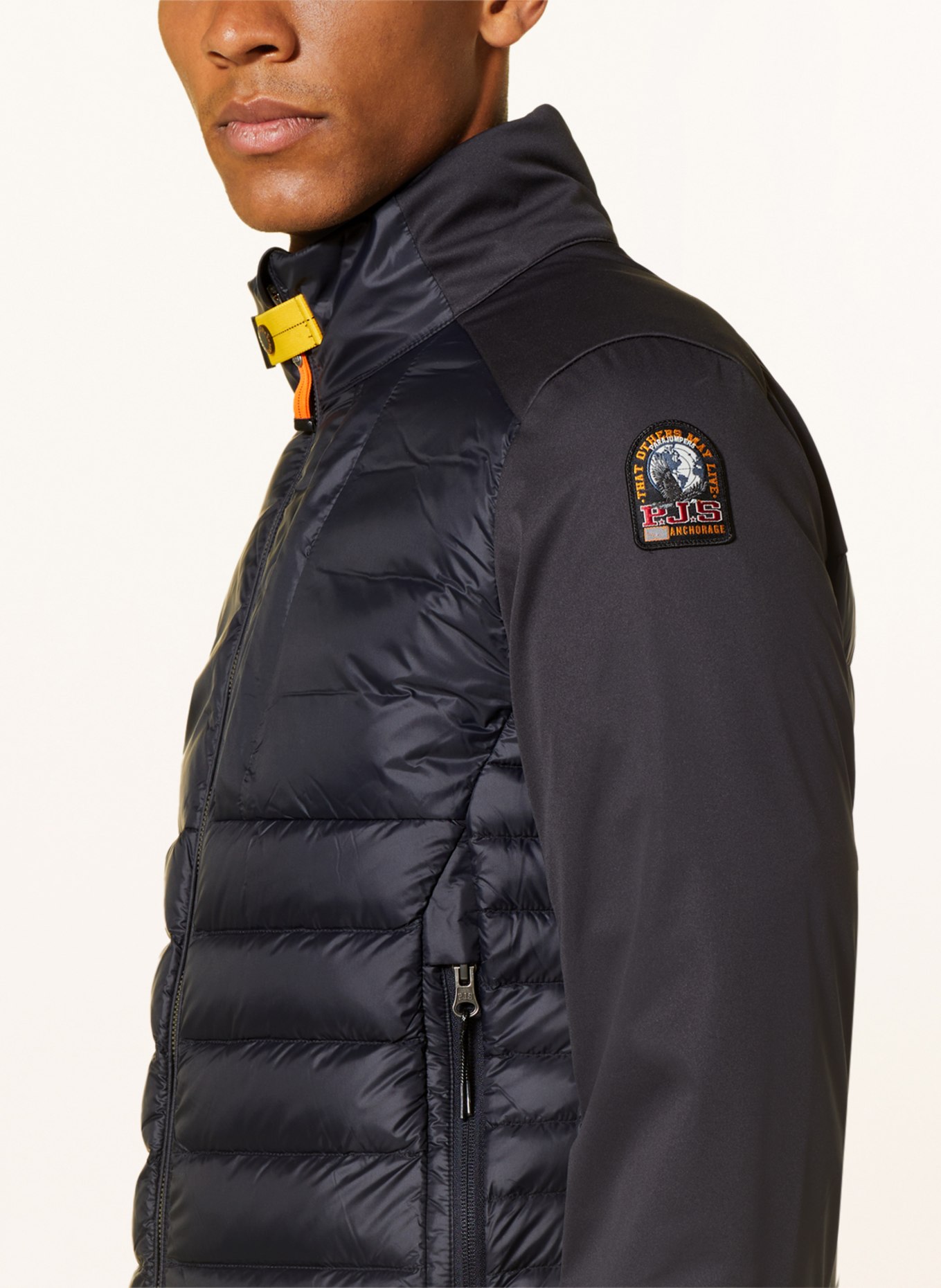 PARAJUMPERS Down jacket SHIKI in mixed materials, Color: DARK BLUE (Image 4)