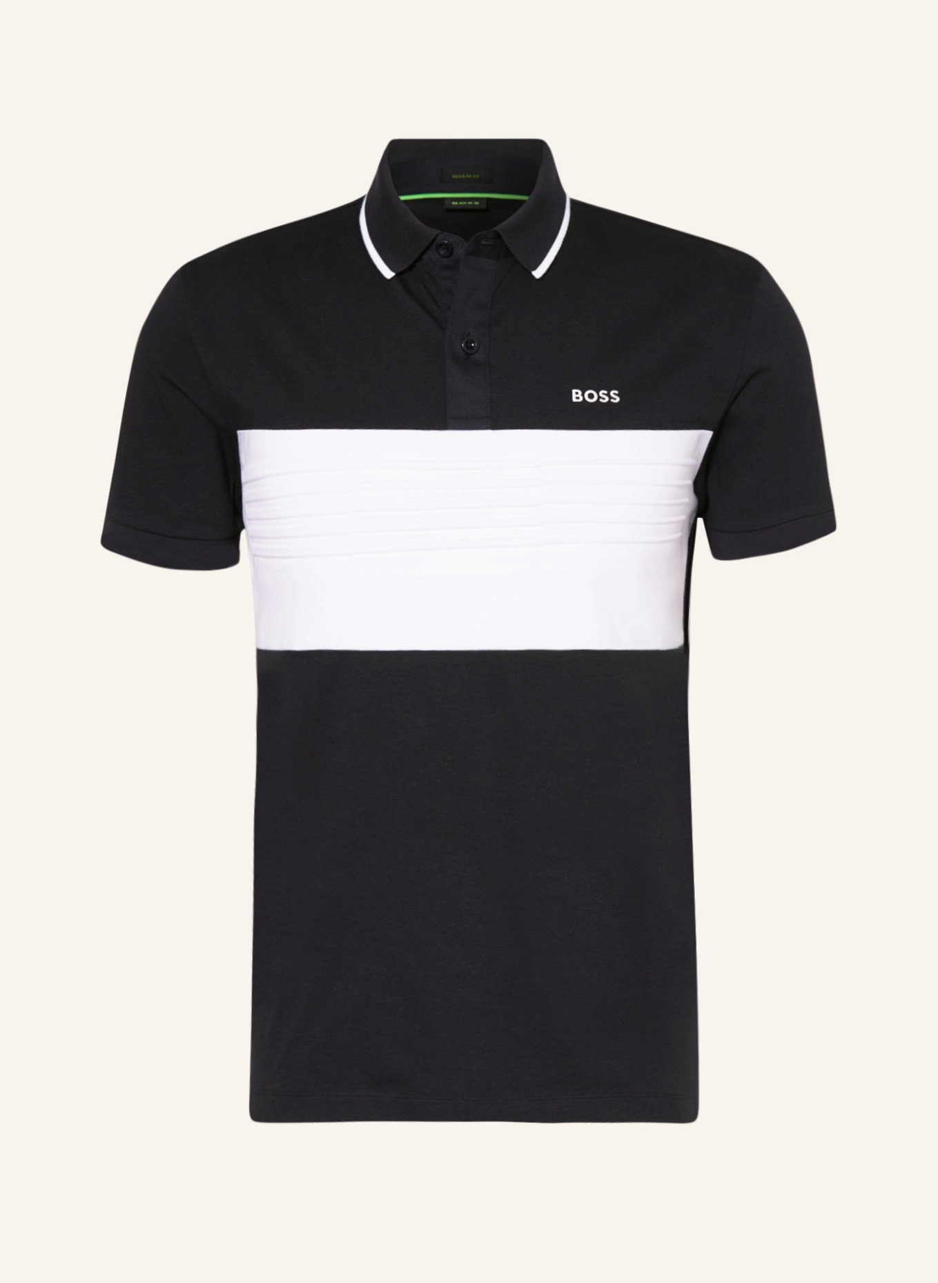 BOSS Jersey-Poloshirt PAVEL Regular Fit, Farbe: SCHWARZ/ WEISS (Bild 1)