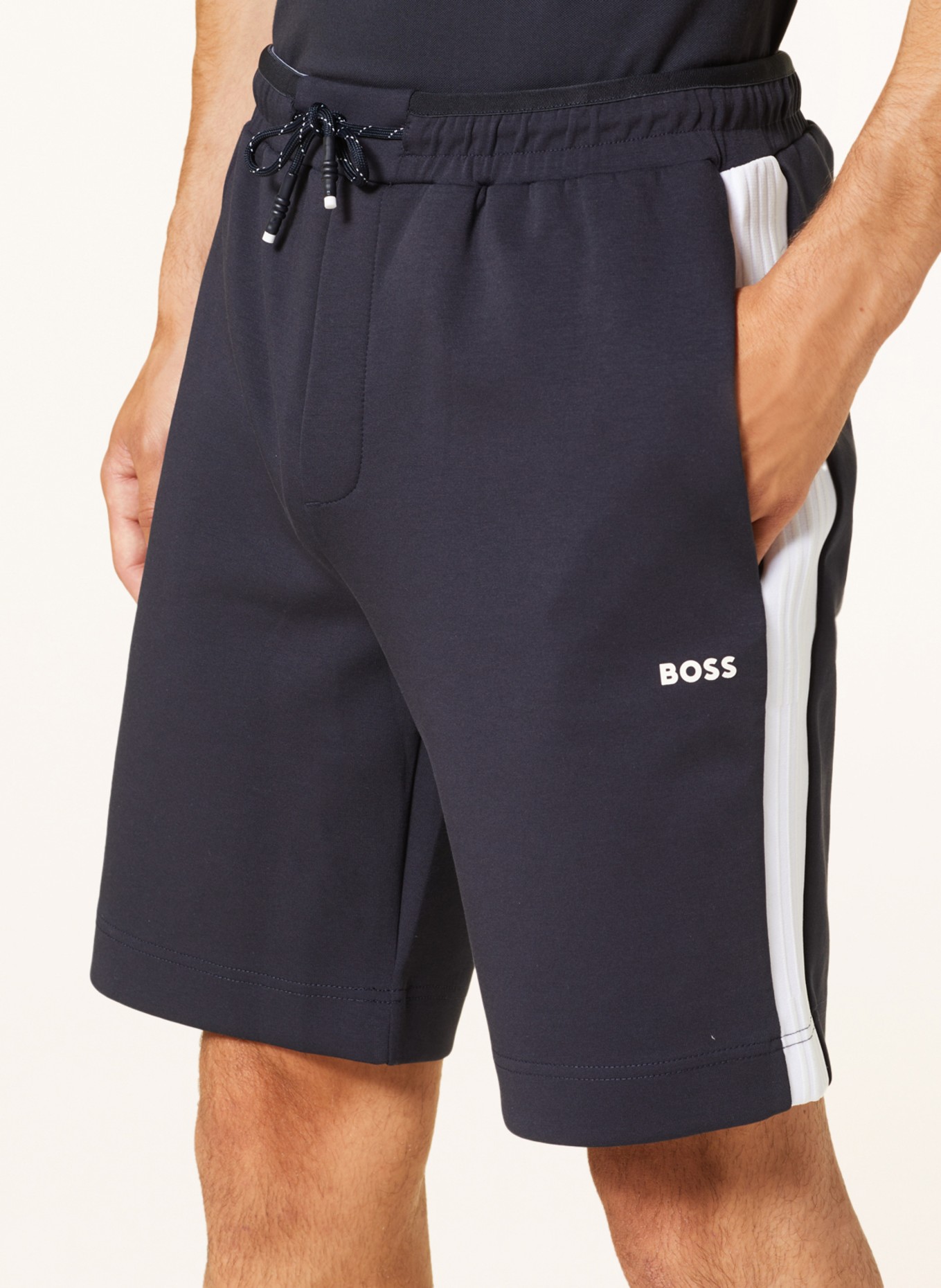 BOSS Shorts HEADLO with tuxedo stripe, Color: DARK BLUE (Image 5)